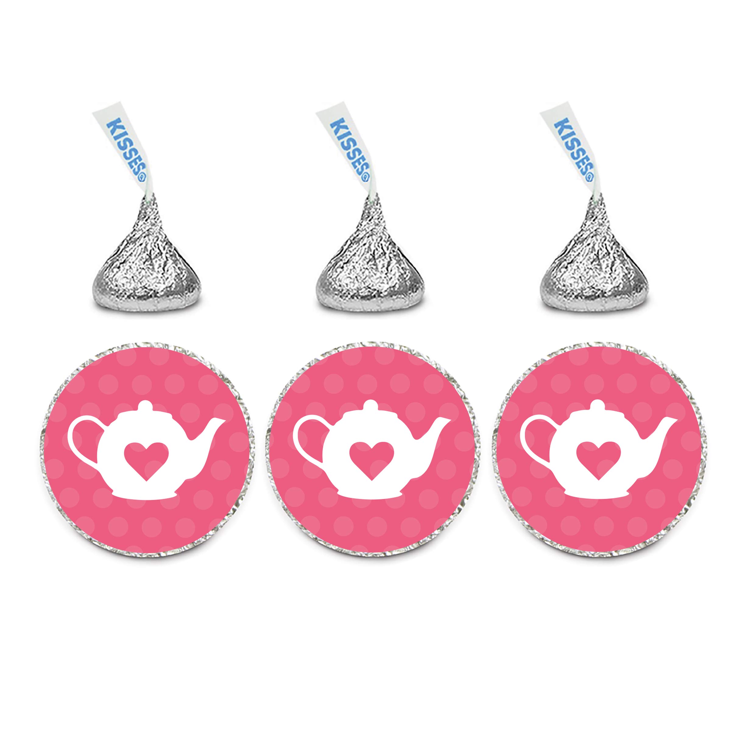 Andaz Press Chocolate Drop Labels Stickers - 216-Pack for Baby Showers, Tea Parties, Birthday Favors, Gifts & Decorations - Perfect for Candy Wrappers, Treat Bags & Party Supplies