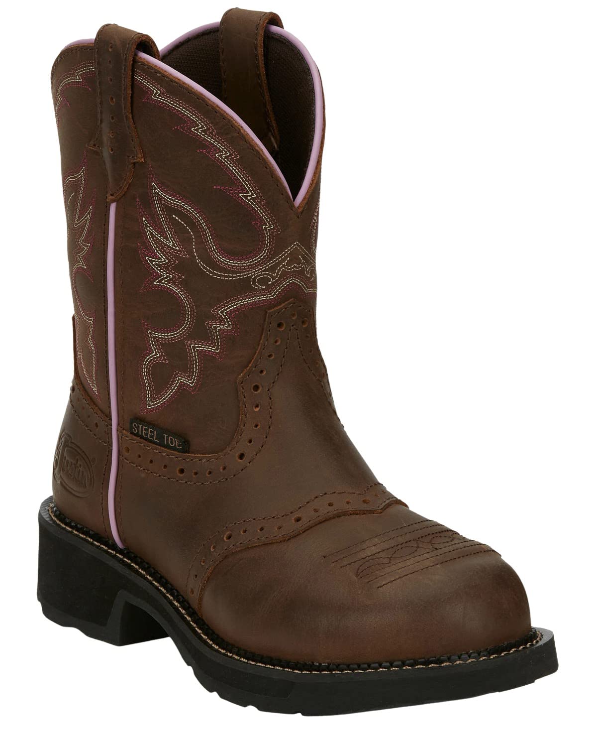 **Justin Women's Gypsy Wanette Steel Toe Work Boots - Size 8 - Durable & Comfortable Safety Boots for Construction, Warehouse & Outdoor Work**