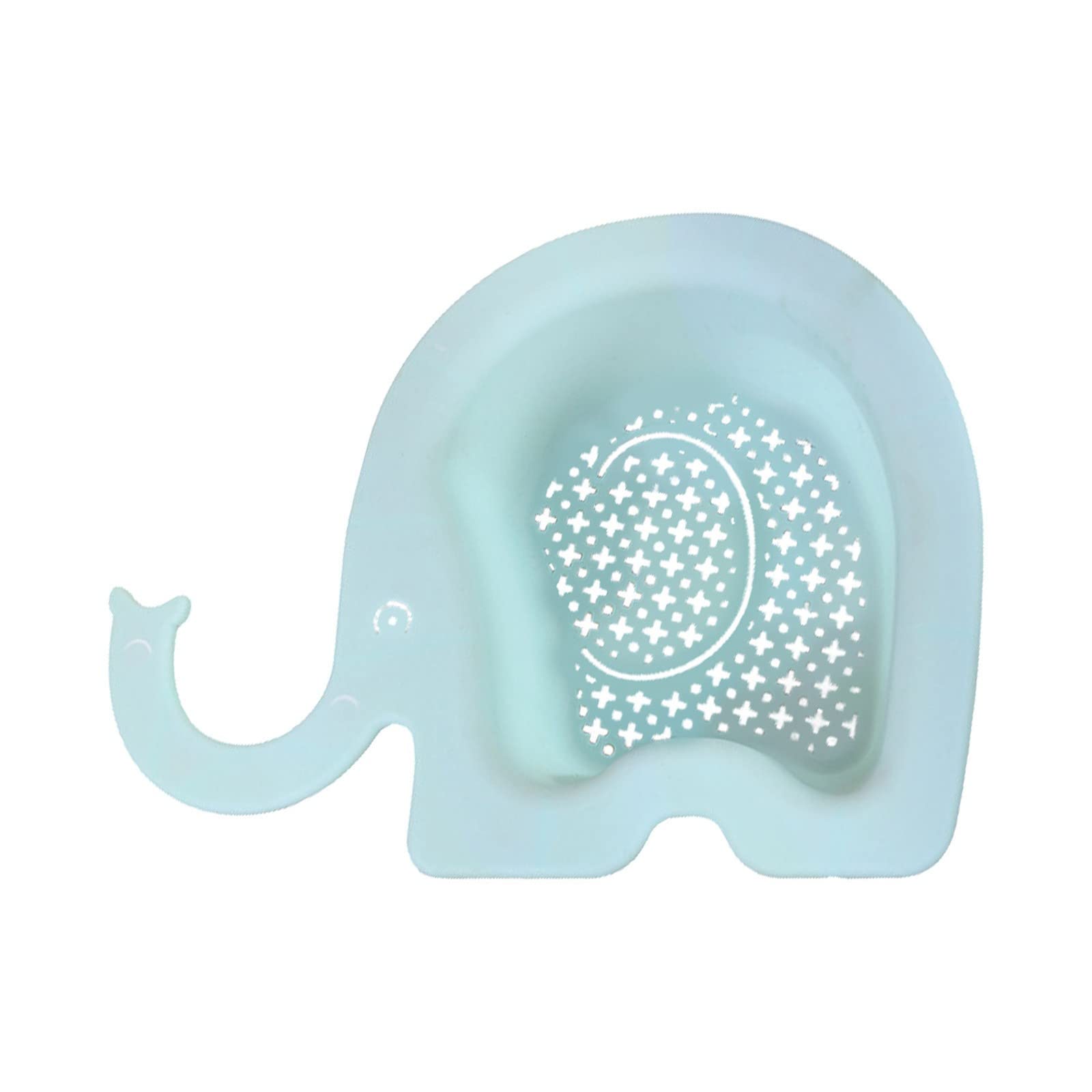 Elephant Drain Rack - Kitchen Sink Strainer Basket & Drying Rack for Dishes (Light Blue) - Space Saving Corner Solution