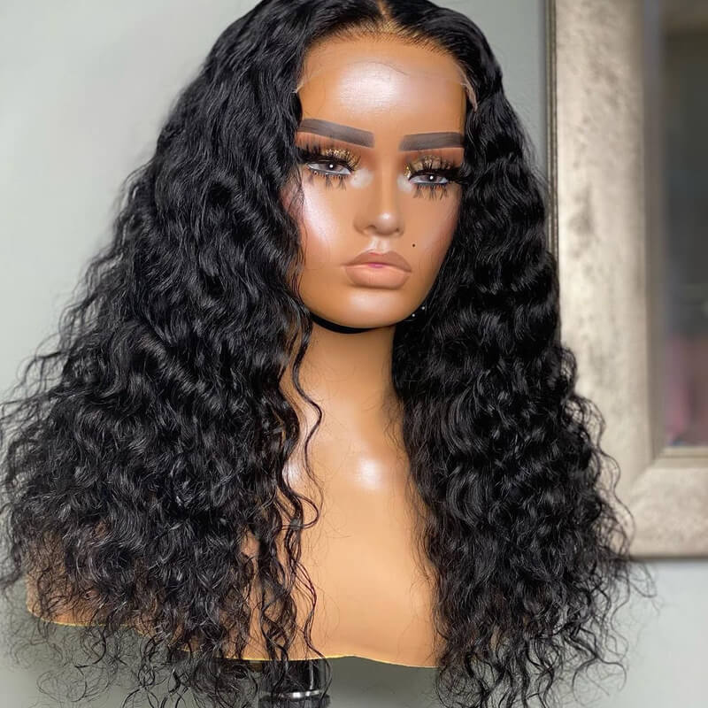 Eullair 4x4 HD Transparent Lace Closure Wig - 100% Human Hair Wigs for Women with All Textures (12