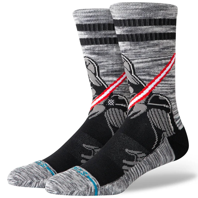 Stance Darth Vader Crew Socks for Men - Star Wars Themed Cotton Blend Socks - Perfect for Cosplay, Gifts, and Everyday Wear