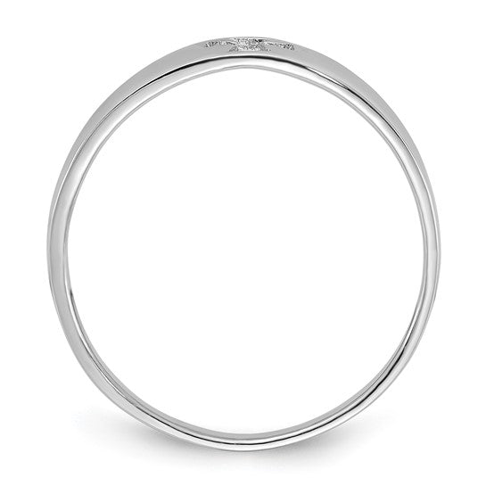Sterling Silver Polished Cut-Out Cross Ring for Women - Elegant Religious Jewelry Gift for Christmas, Baptism & Church Occasions
