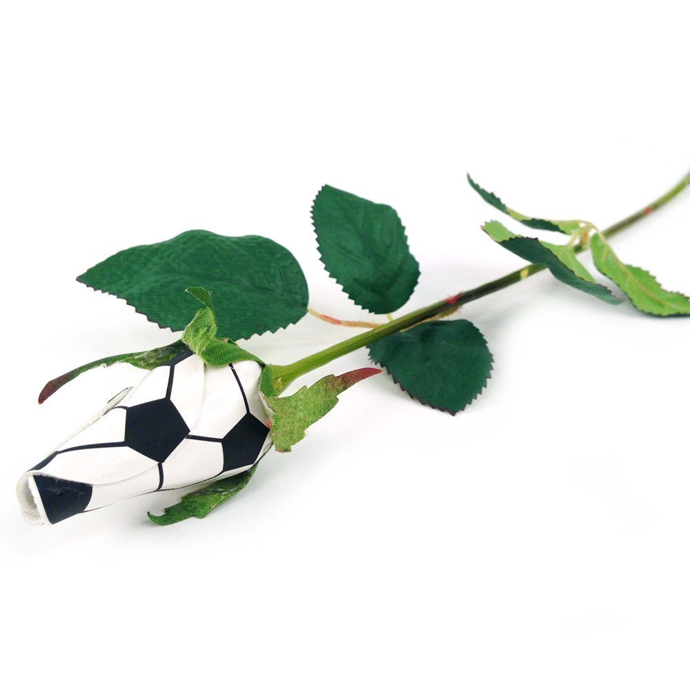 Handmade Soccer Rose - Original Sports-Themed Floral Design for Gifts, Home Decor & Sports Enthusiasts | Perfect for Weddings, Anniversaries & Game Day Celebrations