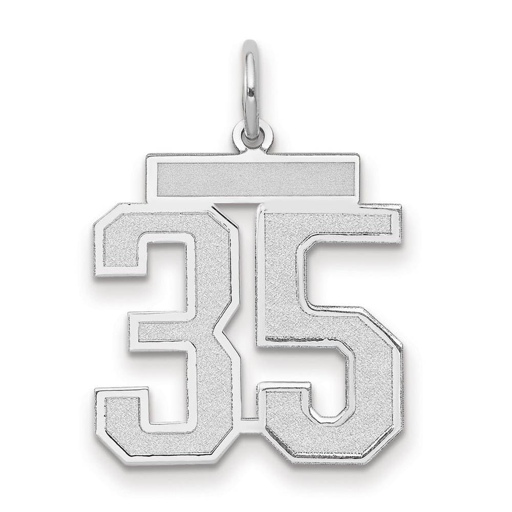 14k White Gold Black Bow Pendant - Jersey Collection Medium Size 35 - Elegant Jewelry Gift for Women, Perfect for Anniversaries, Birthdays & Special Occasions