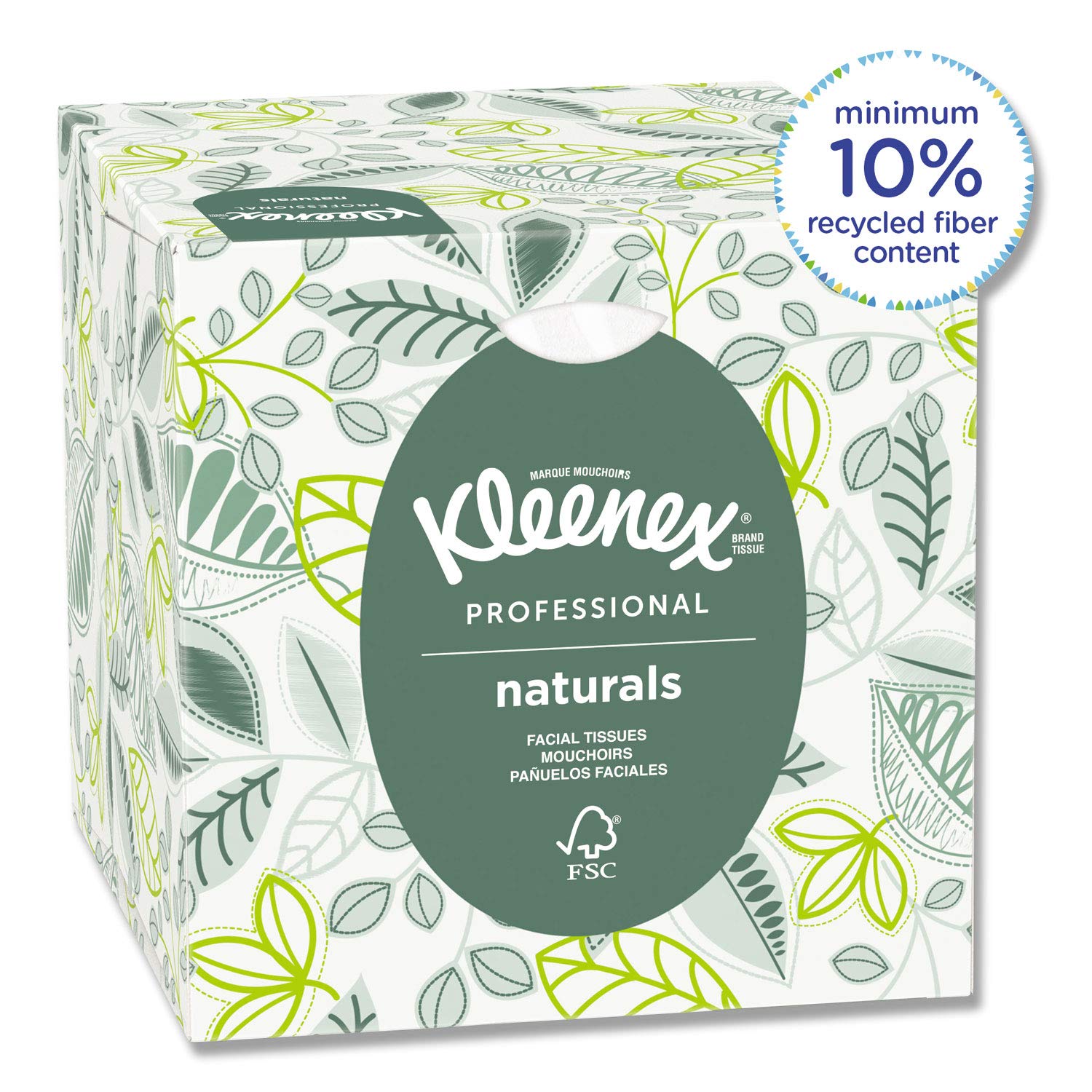 Kleenex Naturals Boutique Facial Tissues - 20% Recycled, 95 Tissues per Box (Pack of 4) | Soft & Eco-Friendly for Home, Office & Travel Use