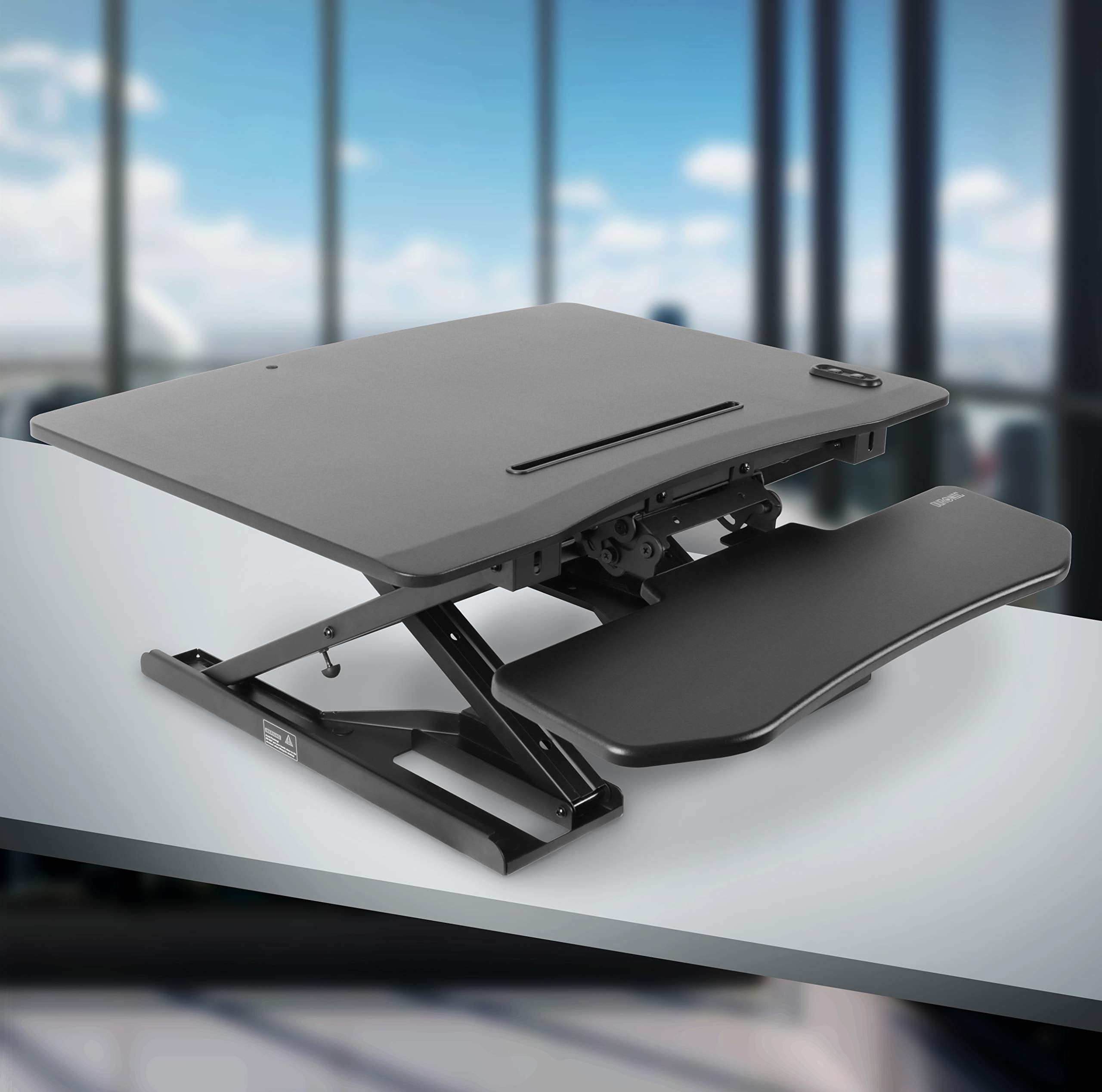 Electric Height Adjustable Standing Desk DM05D9 | 31.5x24.4 Inch Ergonomic Workstation with 13.5-44cm Lift Range | Computer Riser for Home Office, Gaming Setup & Remote Work | PC Monitor Stand, Laptop & Keyboard Platform
