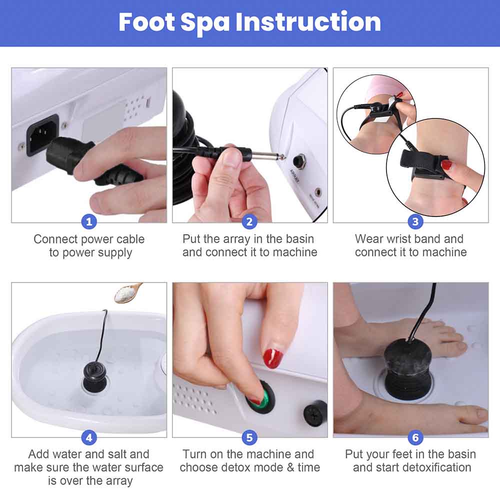 TheLAShop Ionic Detox Foot Spa with Dual System & Built-in MP3 Player - Relaxing Foot Bath for Stress Relief & Body Cleansing at Home