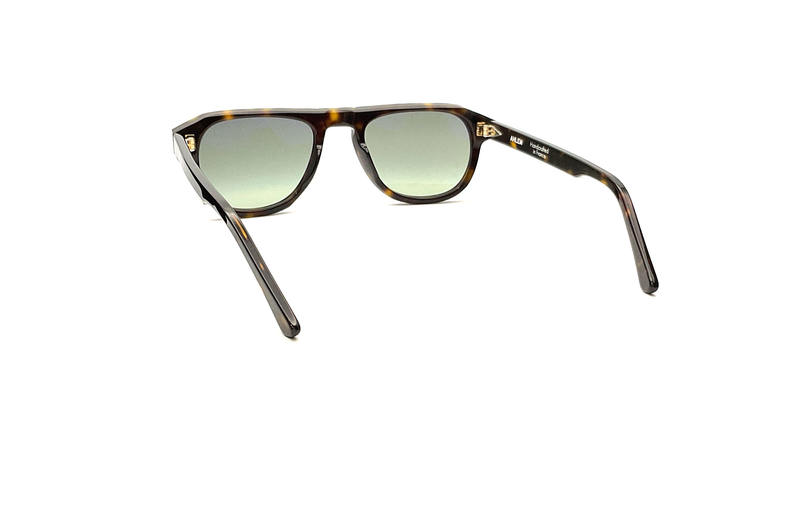 Ahlem Carrousel Sunglasses - Dark Turtle & Green Gradient Lenses for UV Protection & Fashion - Perfect for Outdoor Activities, Travel, and Summer Style