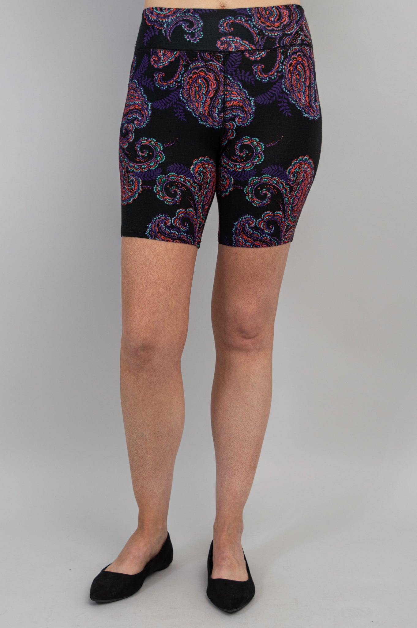 Hallie Shorts - Coral Meets Royale Bamboo Fabric - Women's Comfortable Summer Shorts for Beach, Yoga & Casual Wear