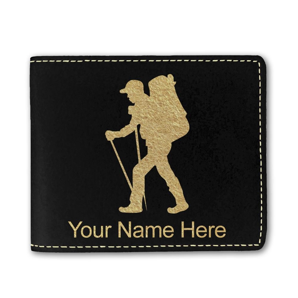 Premium Faux Leather Wallet for Men - Personalized Engraving Gift for Hikers & Outdoor Enthusiasts | Durable RFID Blocking Bifold Wallet for Travel, Camping & Everyday Use