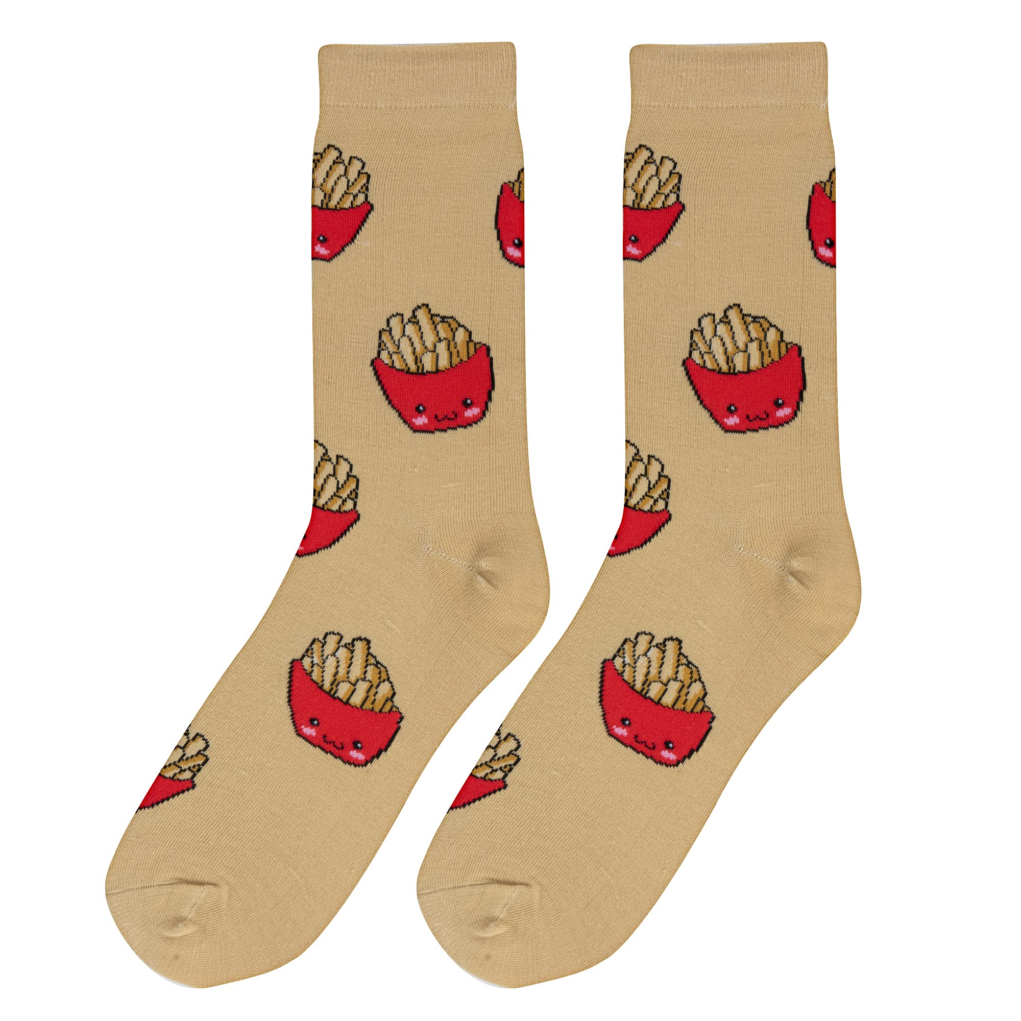 Crazy Socks for Women - Fun Breakfast Coffee Ice Cream Design Crew Socks | Novelty Cute Socks for Gifts, Office Wear & Casual Outfits