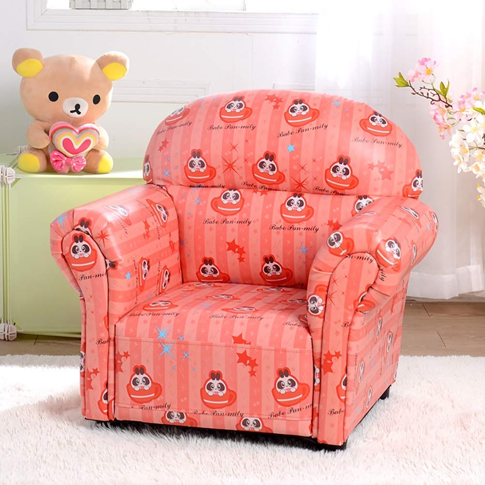 **Kids Cartoon Leather Footstool - Anti-Fall Baby Sofa Seat for Toddlers | Perfect for Playroom, Nursery & Living Room**
