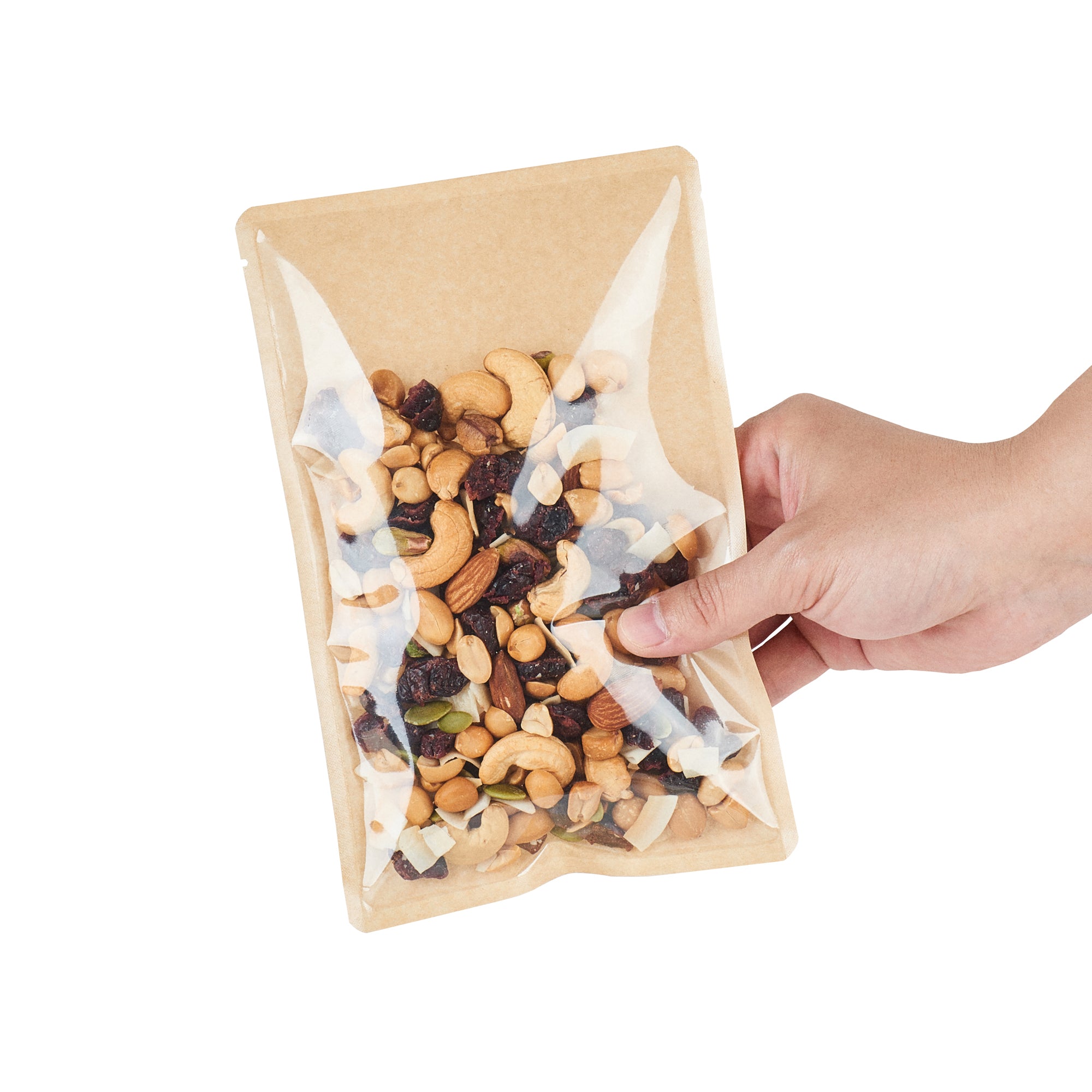 Eco-Friendly Kraft Plastic Sandwich Bags | Heat Sealable Small Snack Bags 8.25