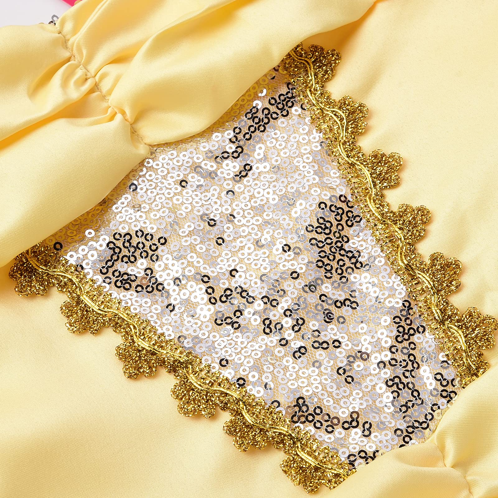 Princess Layered Dress for Girls - Off Shoulder Sequin Party Costume with Matching Accessories | Perfect for Birthday Parties, Pageants & Special Occasions