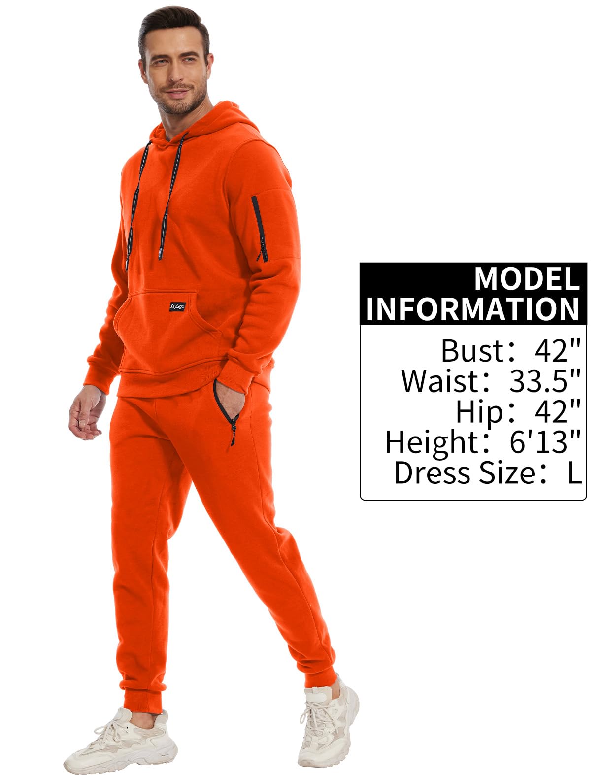 Men's 2-Piece Tracksuit Set - Comfortable Sweatpants & Hoodie with Pockets for Jogging, Gym & Casual Wear | Athletic Sweatsuit for Men