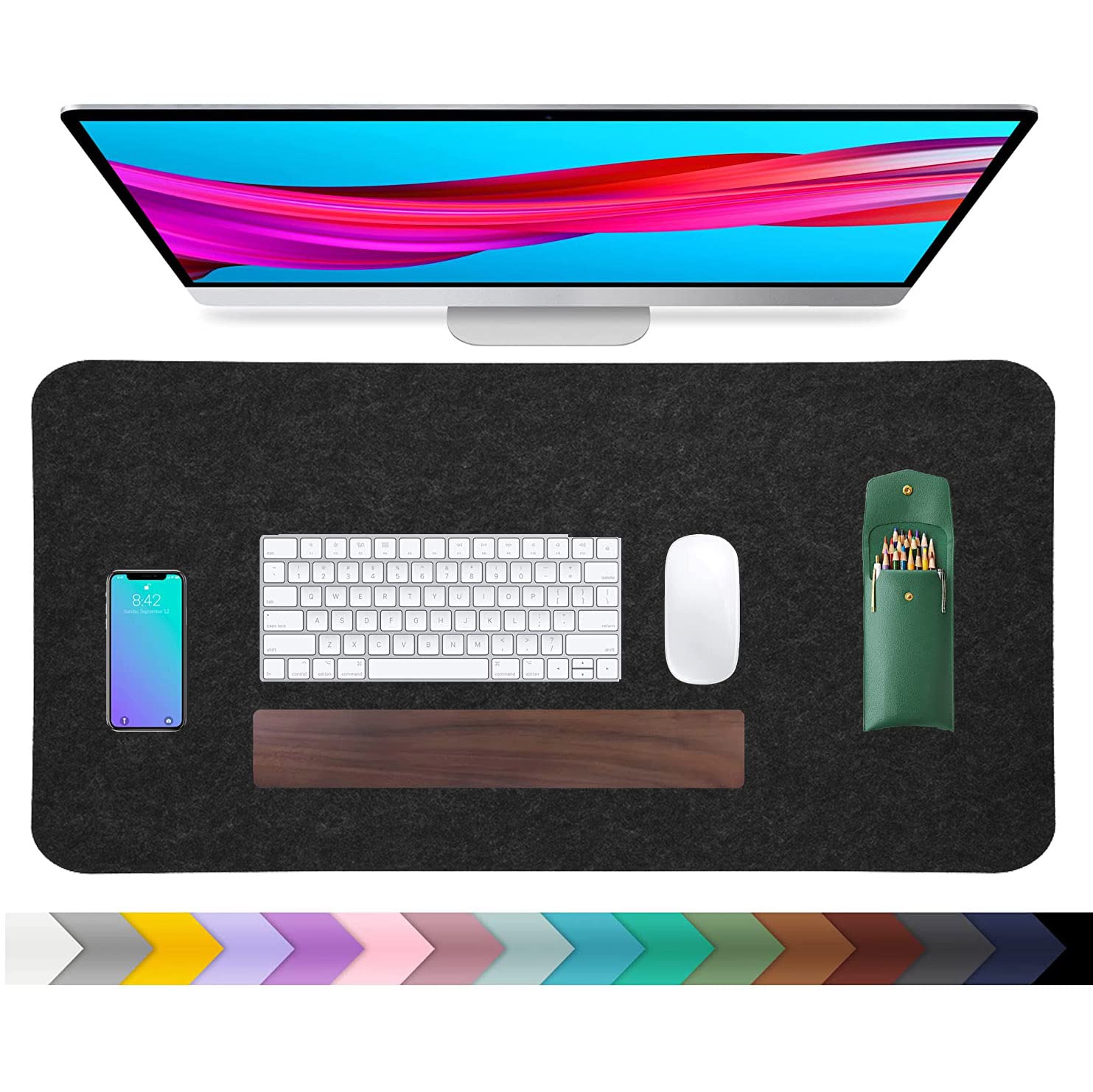 68x33cm Large Mouse Pad - Anti-Static Dust-Proof Polyester Desk Mat for Office & Gaming | Foldable Computer Mouse Pad with Heat Insulation | Perfect for Laptop, Keyboard & Workspace Setup