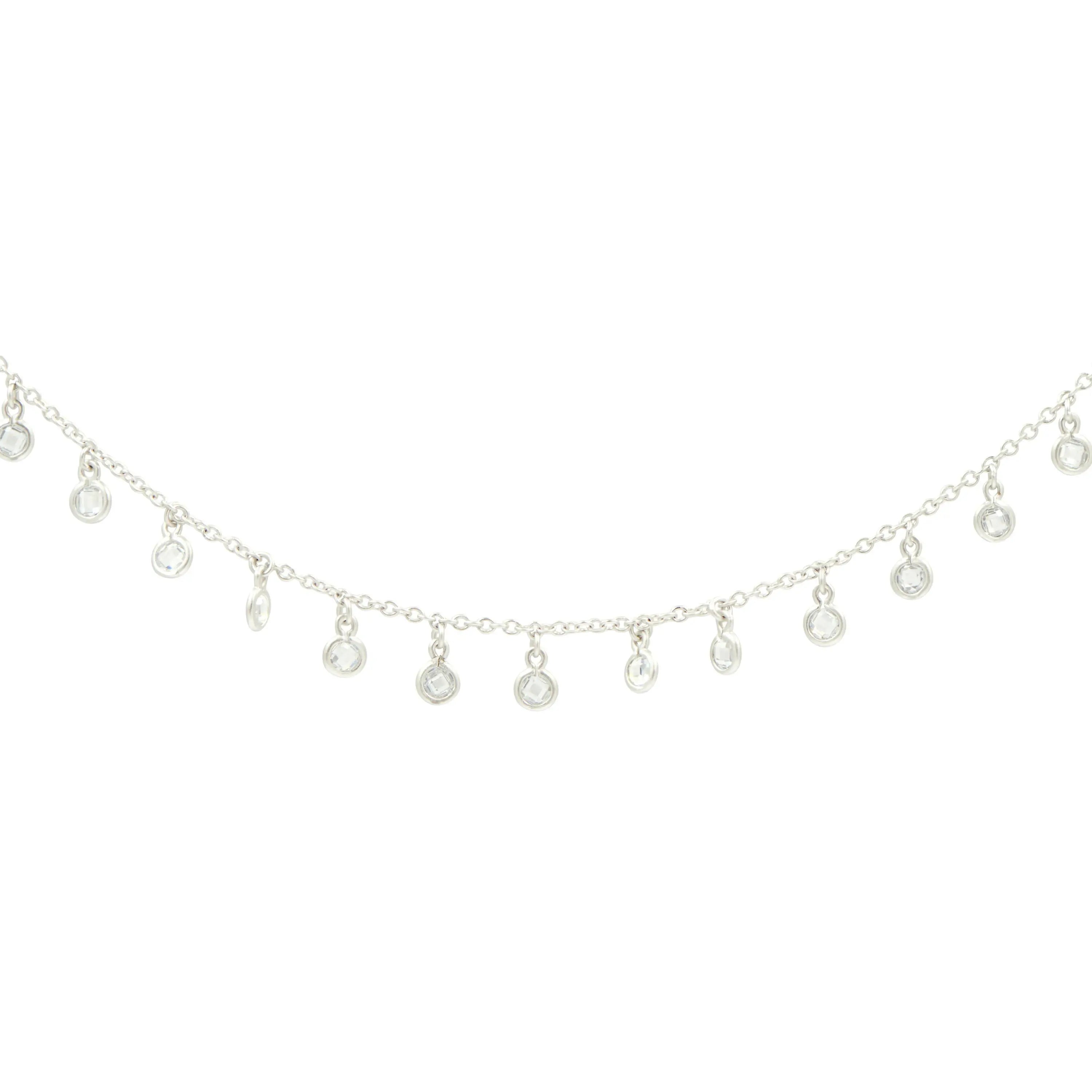 Elegant Bezel Drop Necklace - Dainty & Stylish Jewelry for Women & Girls | Perfect Gift for Daughters, Wives & Loved Ones | Ideal for Parties, Dates & Everyday Wear