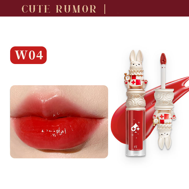 CuteRumor Wonderland White Rabbit Crystal Jelly Lip Gloss - Hydrating & Shiny Lip Gloss for Women, Long Lasting Moisturizing Lip Balm - Perfect for Daily Wear, Parties & Makeup Looks
