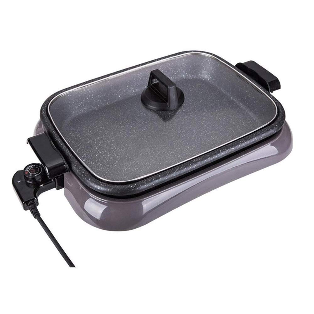 NFY Electric BBQ Grill - Smokeless Indoor Grill with Tempered Glass Lid, Interchangeable Griddle Plate & Turbo Function | Perfect for Baking Wrapped Fish, Steaks & Vegetables | Ideal for Home Kitchen, Camping & Small Spaces