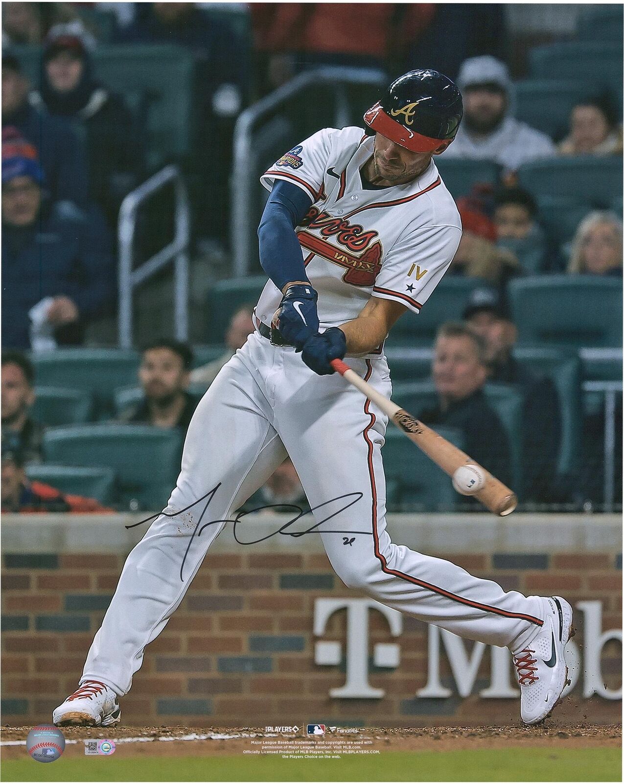 Matt Olson Atlanta Braves Autographed 16x20 Hitting Photo - Fanatics Authentic Collectible for Baseball Fans & Sports Memorabilia Enthusiasts - Perfect for Home, Office, or Man Cave Decor