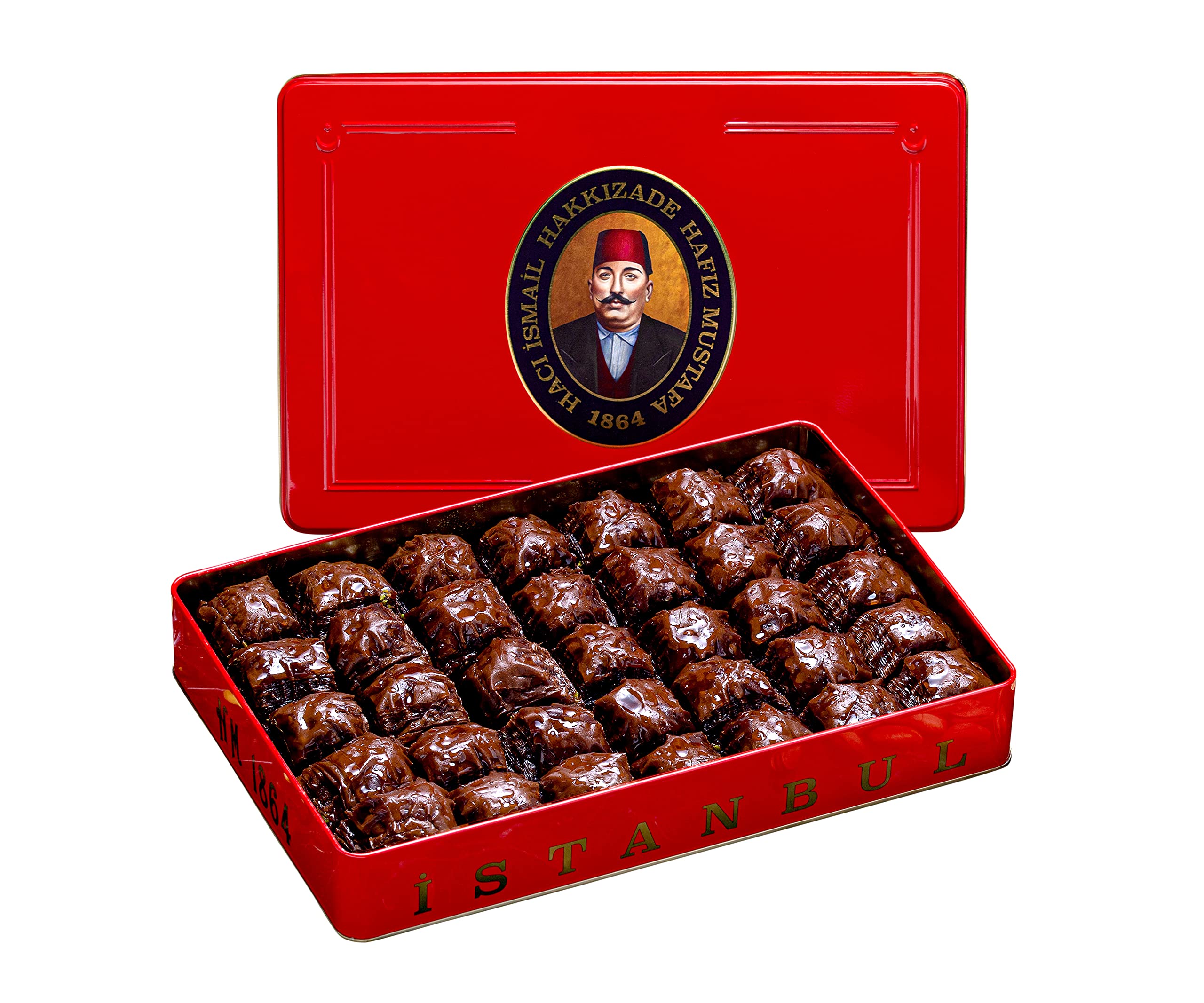Premium Hafiz Mustafa 1864 Istanbul Baklava Pastry Gift Box - Authentic Turkish Baklava Dessert with Fresh Phyllo Dough, Pistachios, Hazelnuts & Walnuts - Perfect for Birthdays, Christmas Gifts, Dinner Parties & Holiday Celebrations