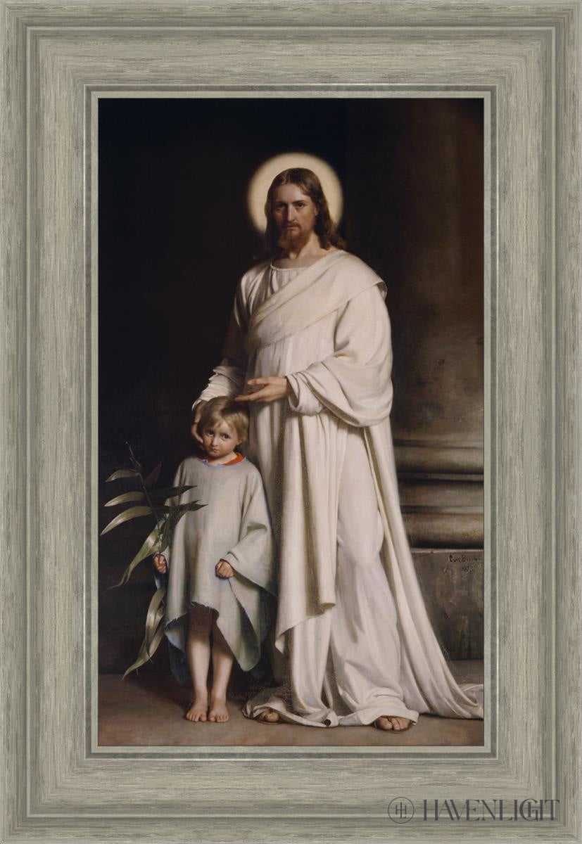 Christ With Boy By Carl Bloch - Religious Wall Art, Christian Home Decor, Biblical Painting for Living Room & Church