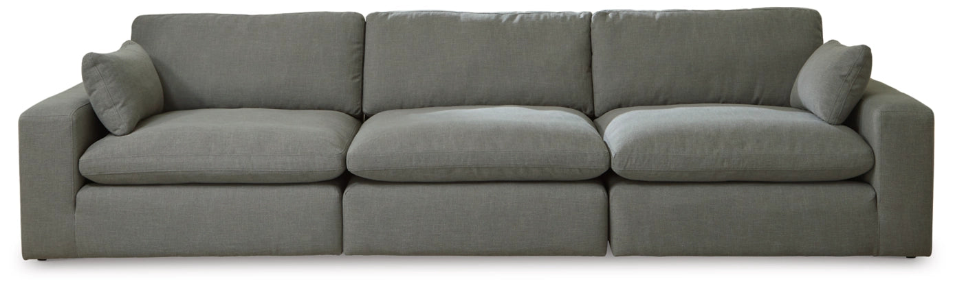 Elyza 3-Piece Sectional Sofa Set - Modern L-Shaped Couch with Chaise Lounge in Smoke Gray | Perfect for Living Room, Family Room & Small Spaces | Comfortable & Stylish Home Furniture