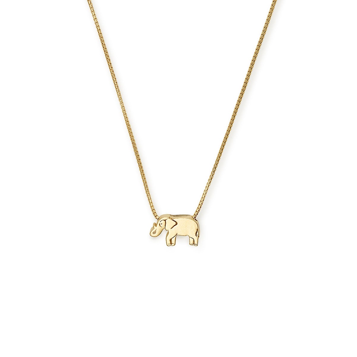 Elephant Necklace for Women - Sterling Silver Elephant Pendant with 18