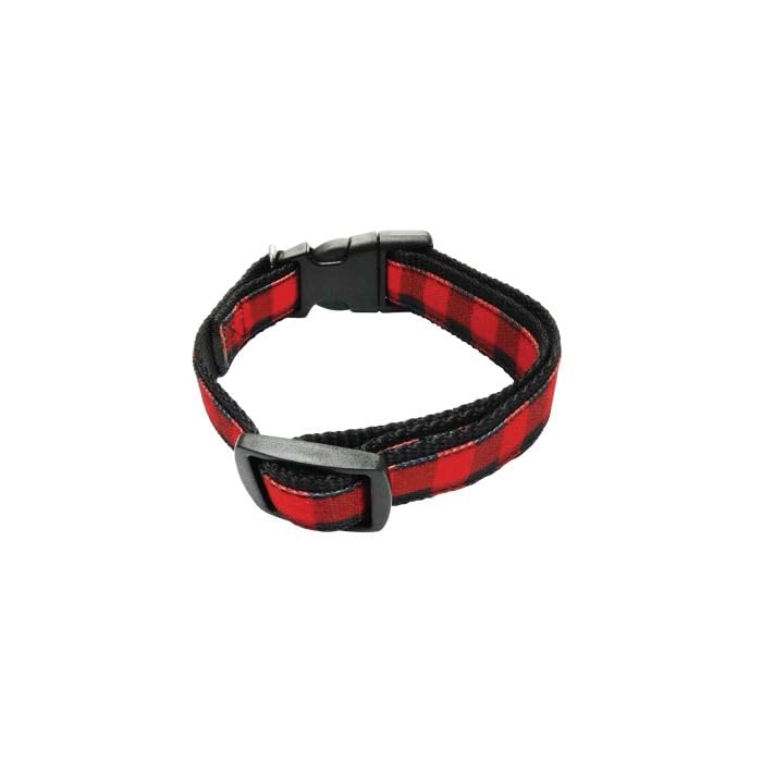 Red Buffalo Check Cat Collar - Adjustable & Reflective Pet Collar for Safety | Perfect for Indoor & Outdoor Adventures