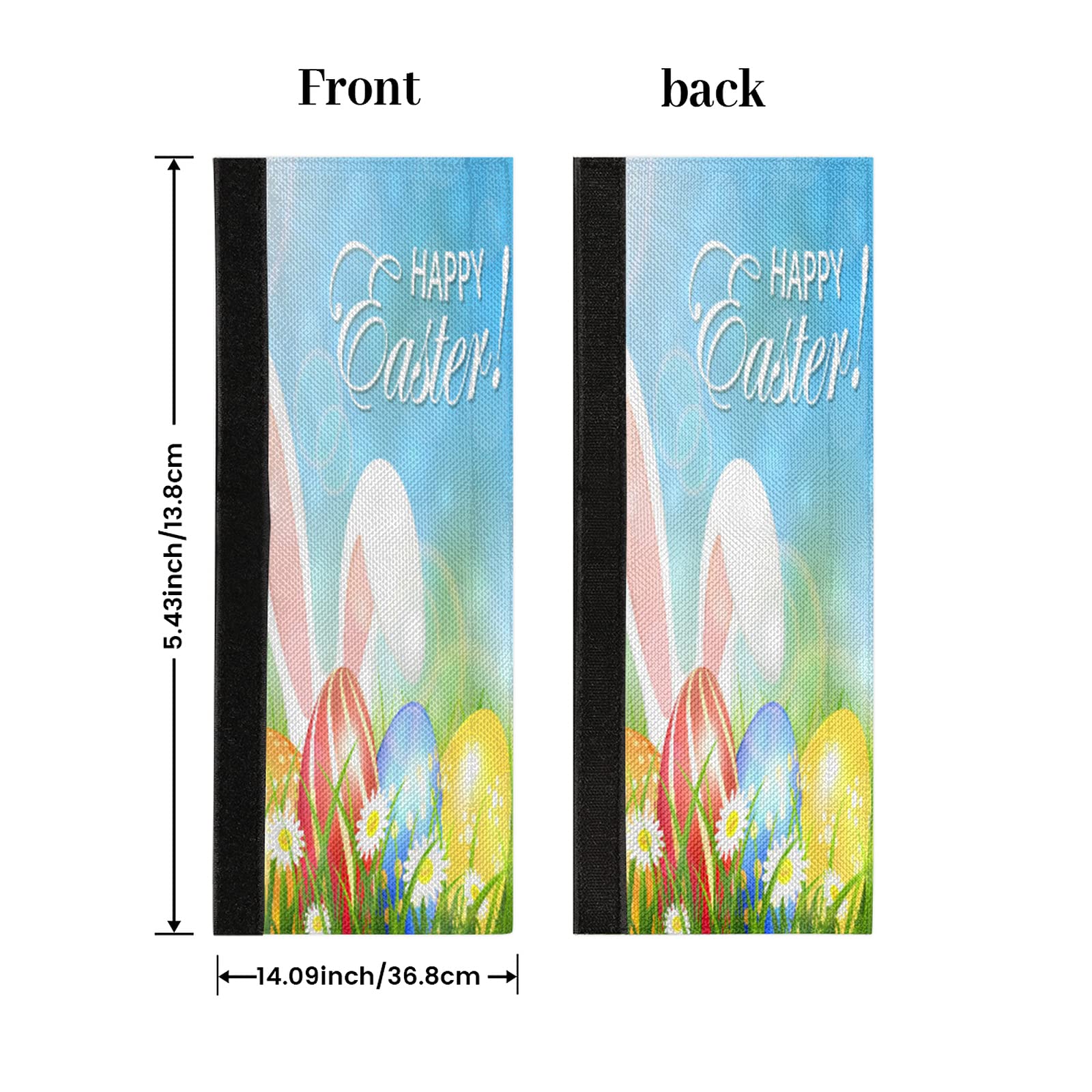 Easter Bunny Refrigerator Handle Covers Set of 2 - Washable Kitchen Appliance Protectors for Fridge, Microwave, Dishwasher & Oven - Food & Oil Stain Prevention - Perfect for Spring Decor & Holiday Kitchen Protection