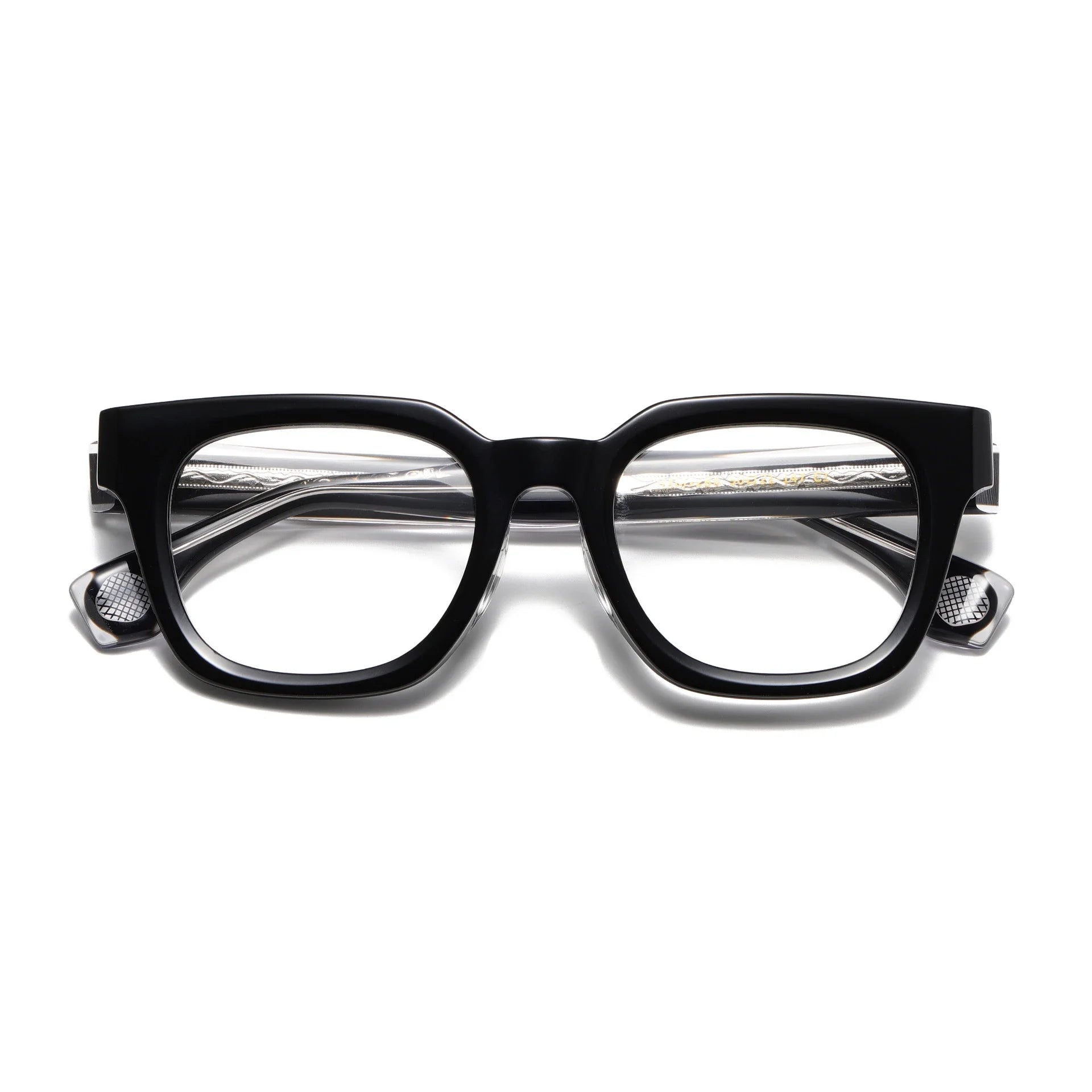 **Aror Men's Full Rim Square Brow Line Thick Acetate Eyeglasses 94721 – Stylish & Durable Glasses for Work, Reading & Fashion**