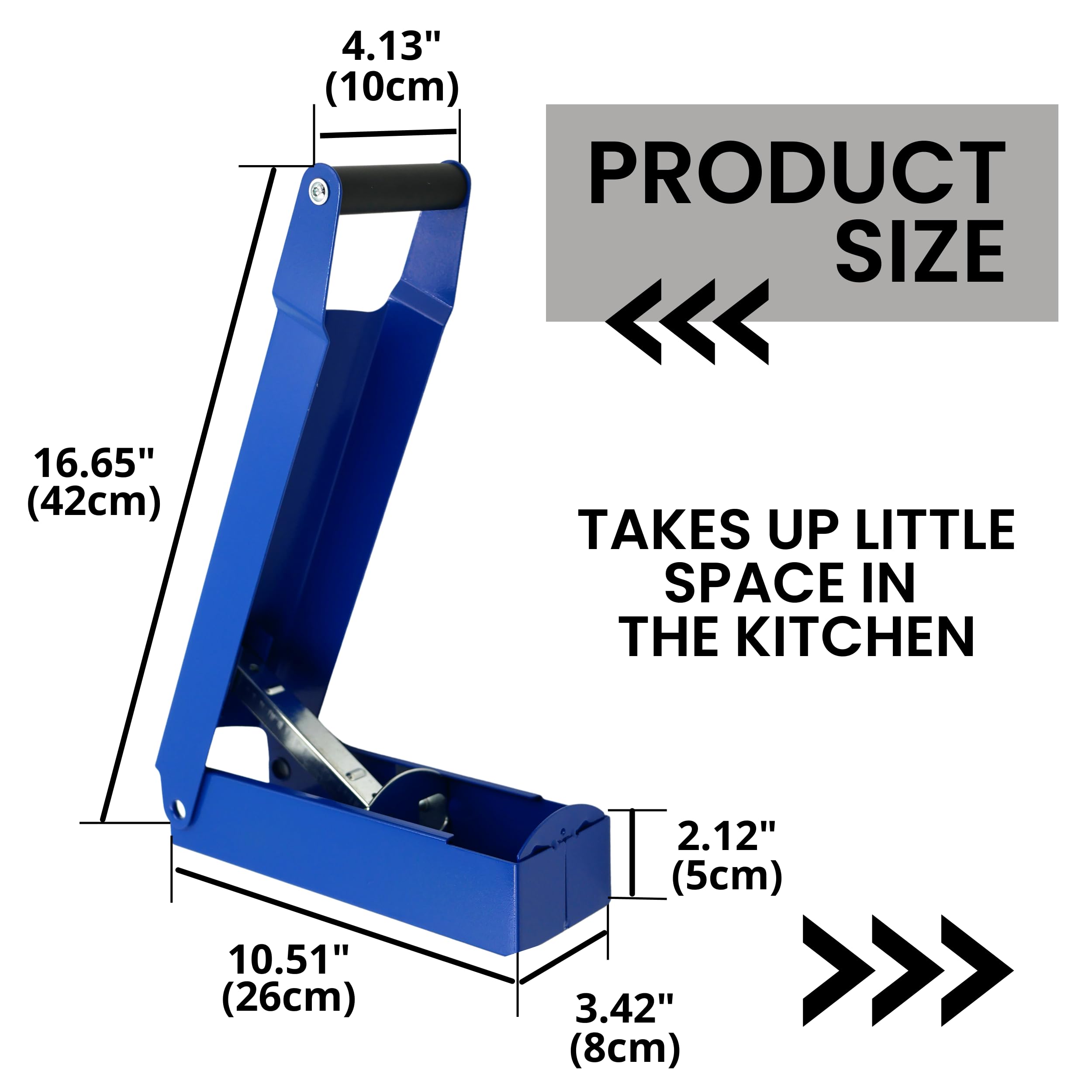 Heavy Duty Wall Mounted Can Crusher for Recycling - Blue Aluminum Can Compactor for Soda, Beer & Plastic Bottles | Perfect for Home, Garage & Recycling Centers | Eco-Friendly Waste Reduction Solution