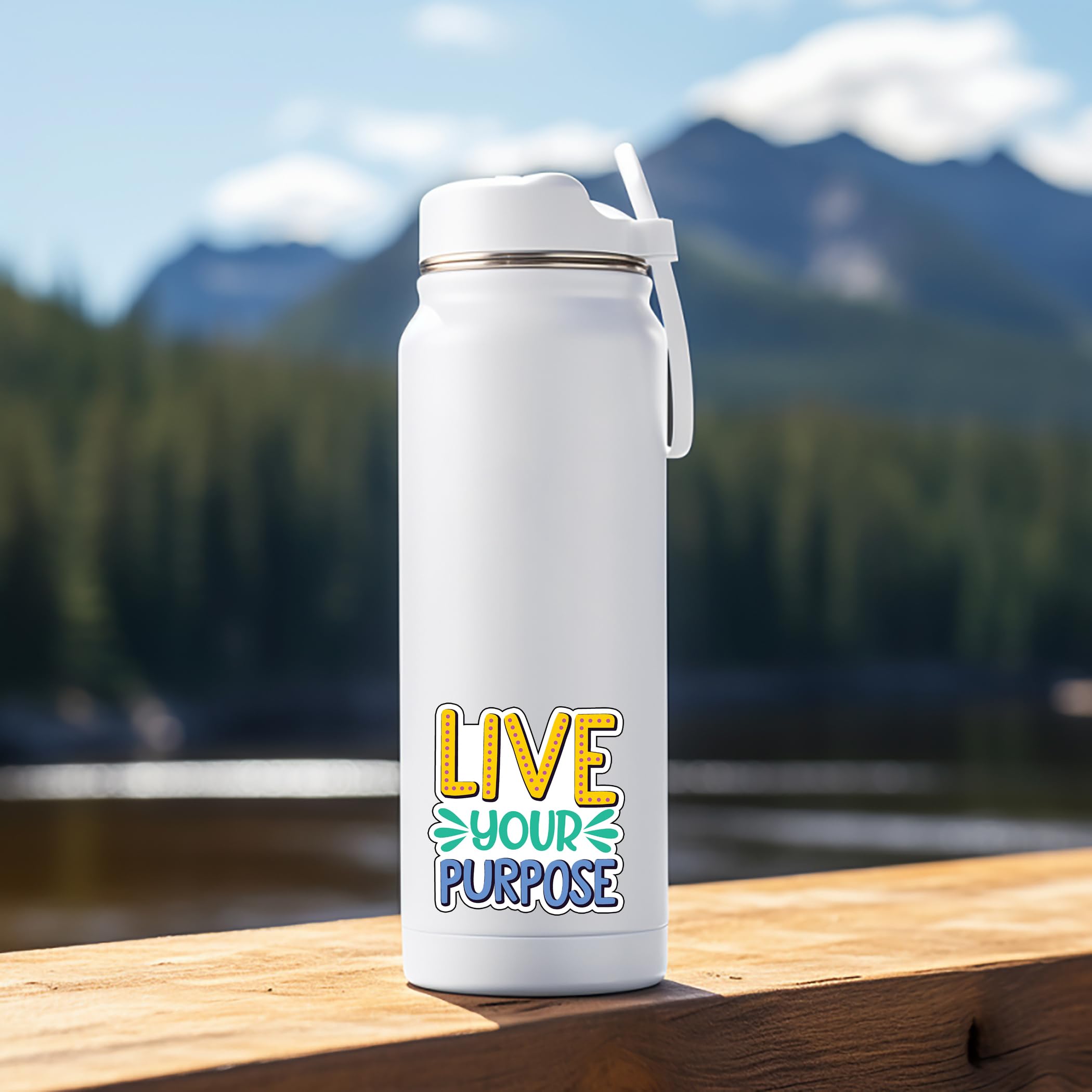 Live Your Purpose 6-Inch Vinyl Decal Sticker - Durable, Waterproof, Weatherproof for Laptops, Cars, Water Bottles & Notebooks - Easy to Apply & Long Lasting - Perfect for Personalizing Devices, Home Decor & Gifts