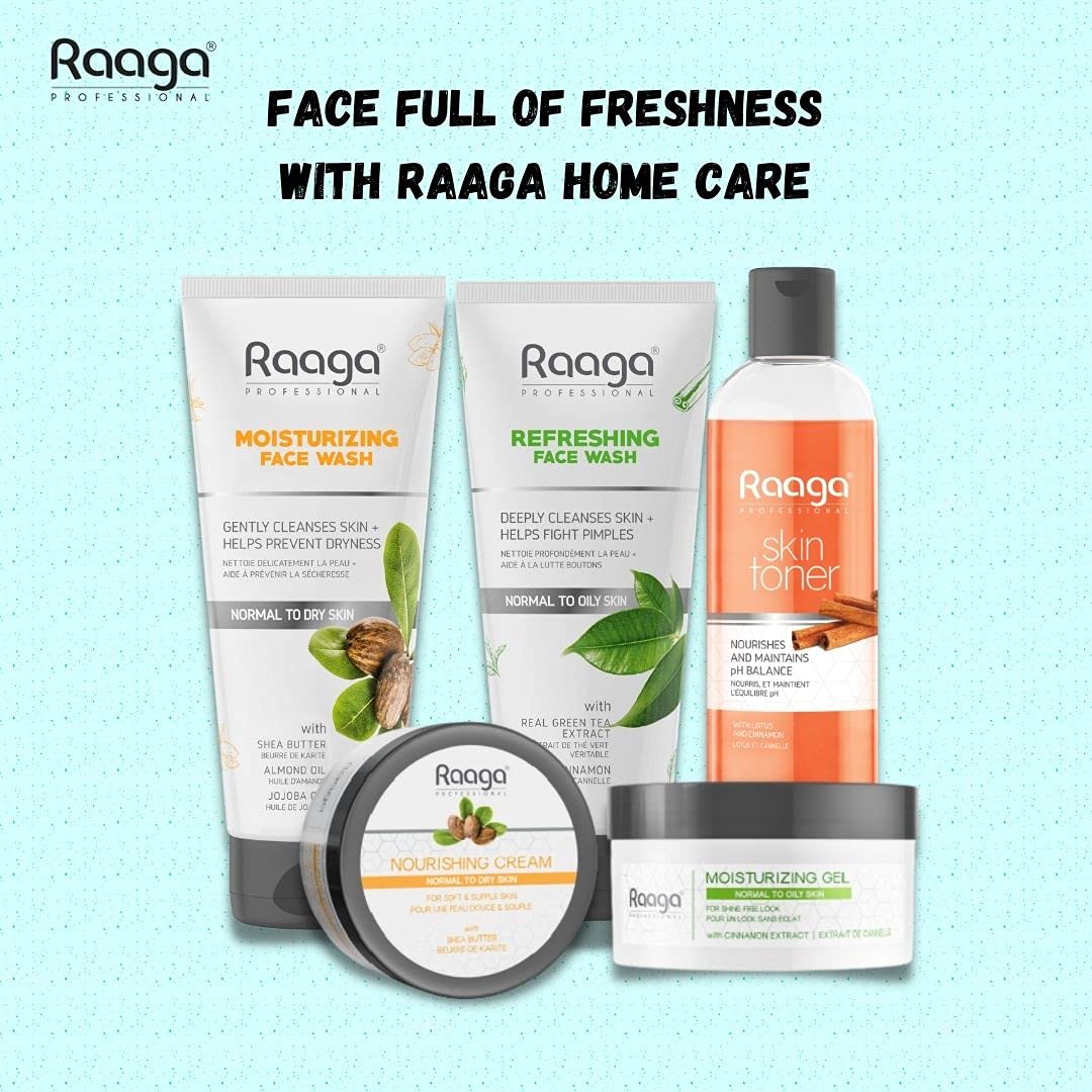 Raaga Professional Refreshing Face Wash with Green Tea & Cinnamon Extract - Deep Cleansing for Normal to Oily Skin, Fights Acne & Pimples (80ml) | Daily Skincare Routine for Clear, Healthy Skin