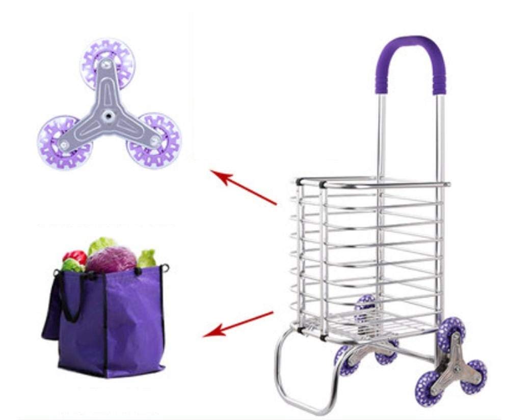 Lightweight Aluminum Alloy 6 Wheel Shopping Cart - Durable Foldable Grocery Trolley with Easy Storage | Perfect for Supermarkets, Malls & Outdoor Markets