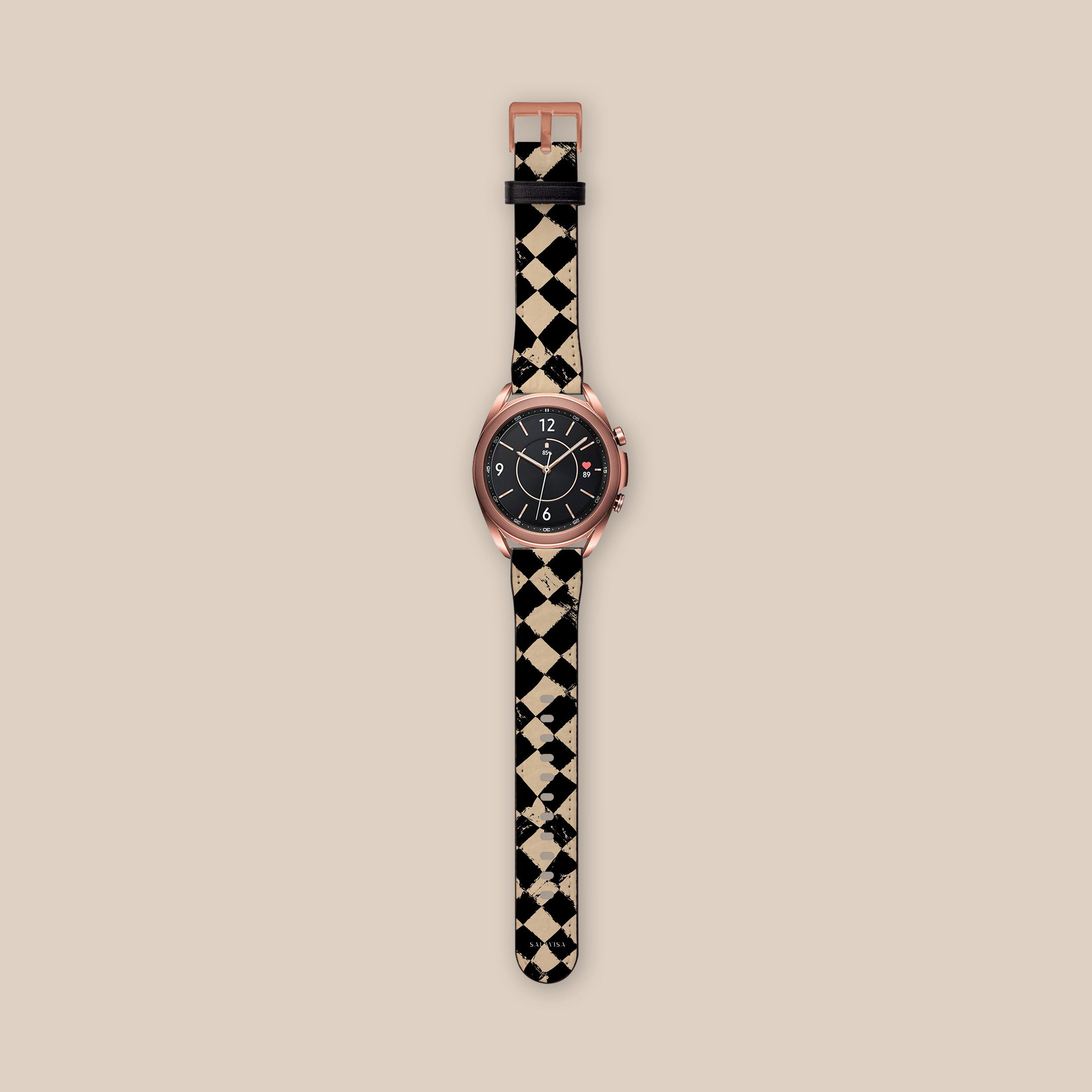 Galaxy Watch Band with Chess Cross Design - Stylish & Durable Smartwatch Strap for Samsung Galaxy Watch - Perfect for Workouts, Gaming & Everyday Wear