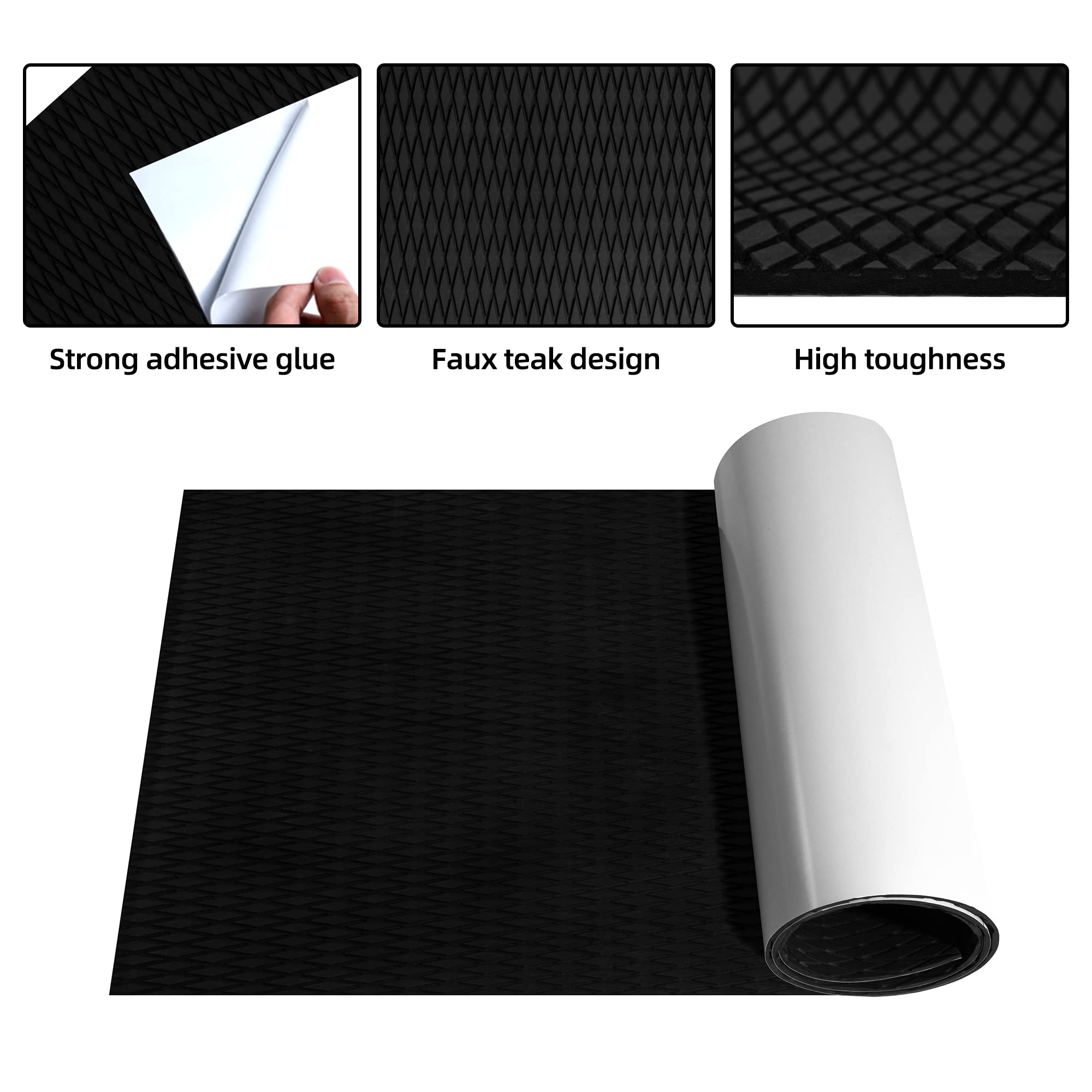Premium EVA Foam Boat Decking Mats - Non-Slip Marine Flooring for Boats, Yachts, Kayaks & RVs (94.5