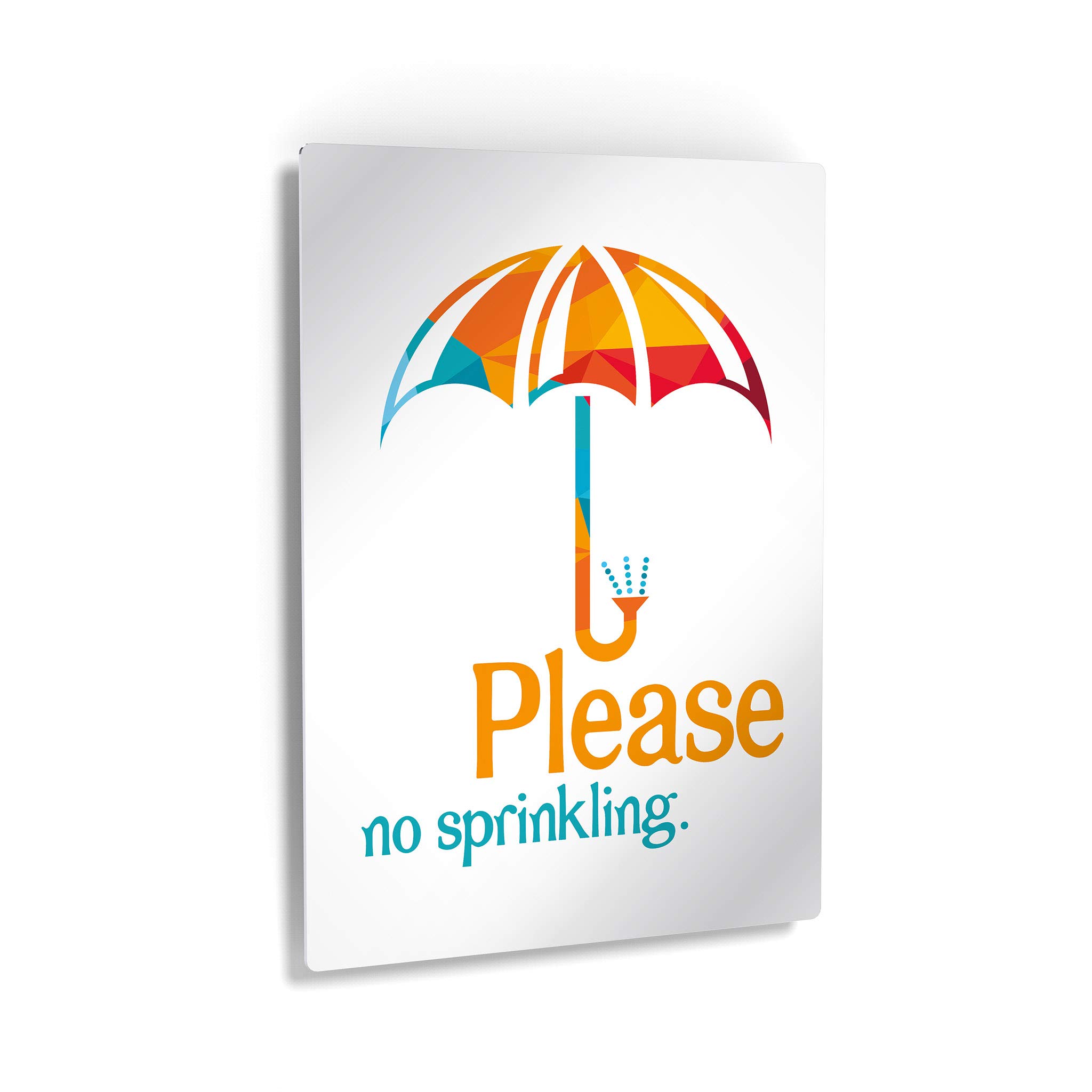 Funny No Sprinkling Bathroom Sign - Metal Wall Art for Home Decor