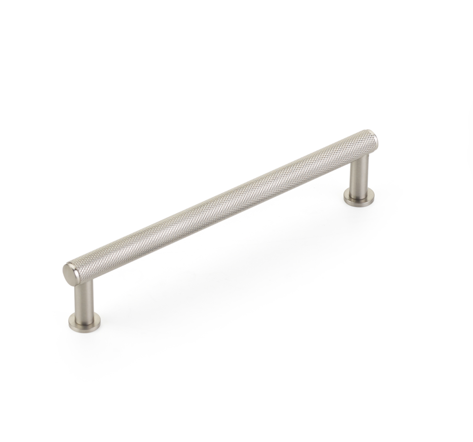 Brushed Nickel Maison Knurled Drawer Pulls and Cabinet Knobs with Optional Backplate - Modern Hardware for Kitchen Cabinets, Dressers & Furniture DIY Upgrade