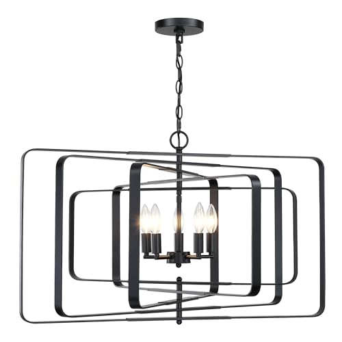 Large black chandelier