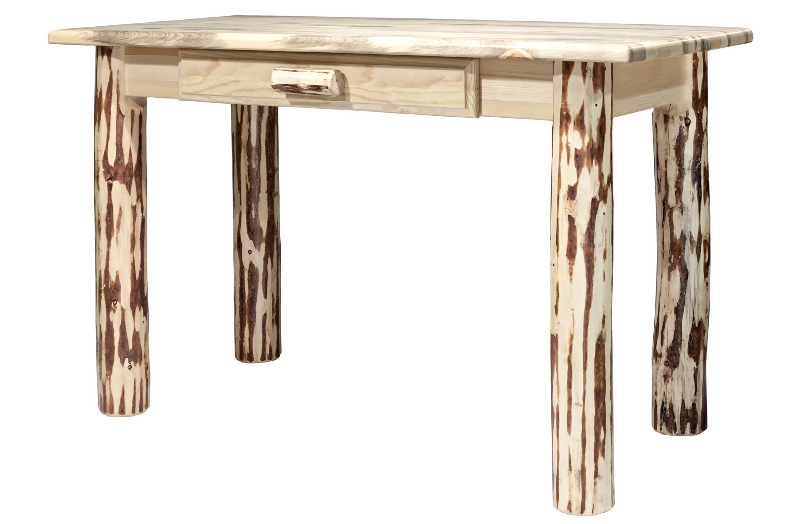 Montana Woodworks Writing Desk - Solid Wood Montana Collection with Clear Lacquer Finish for Home Office, Study & Workspace