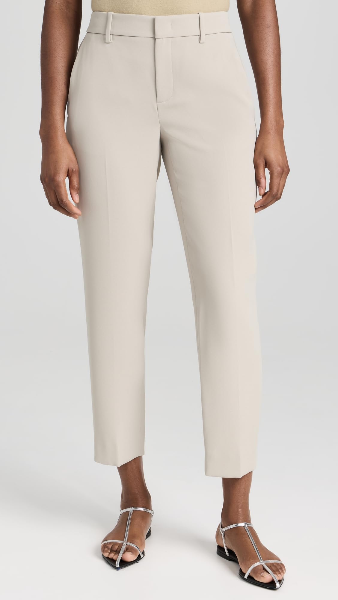 Vince Women's Crepe Tailored Straight Leg Pants - Slim Fit Office Trousers for Professional Women | Perfect for Business, Work & Formal Occasions