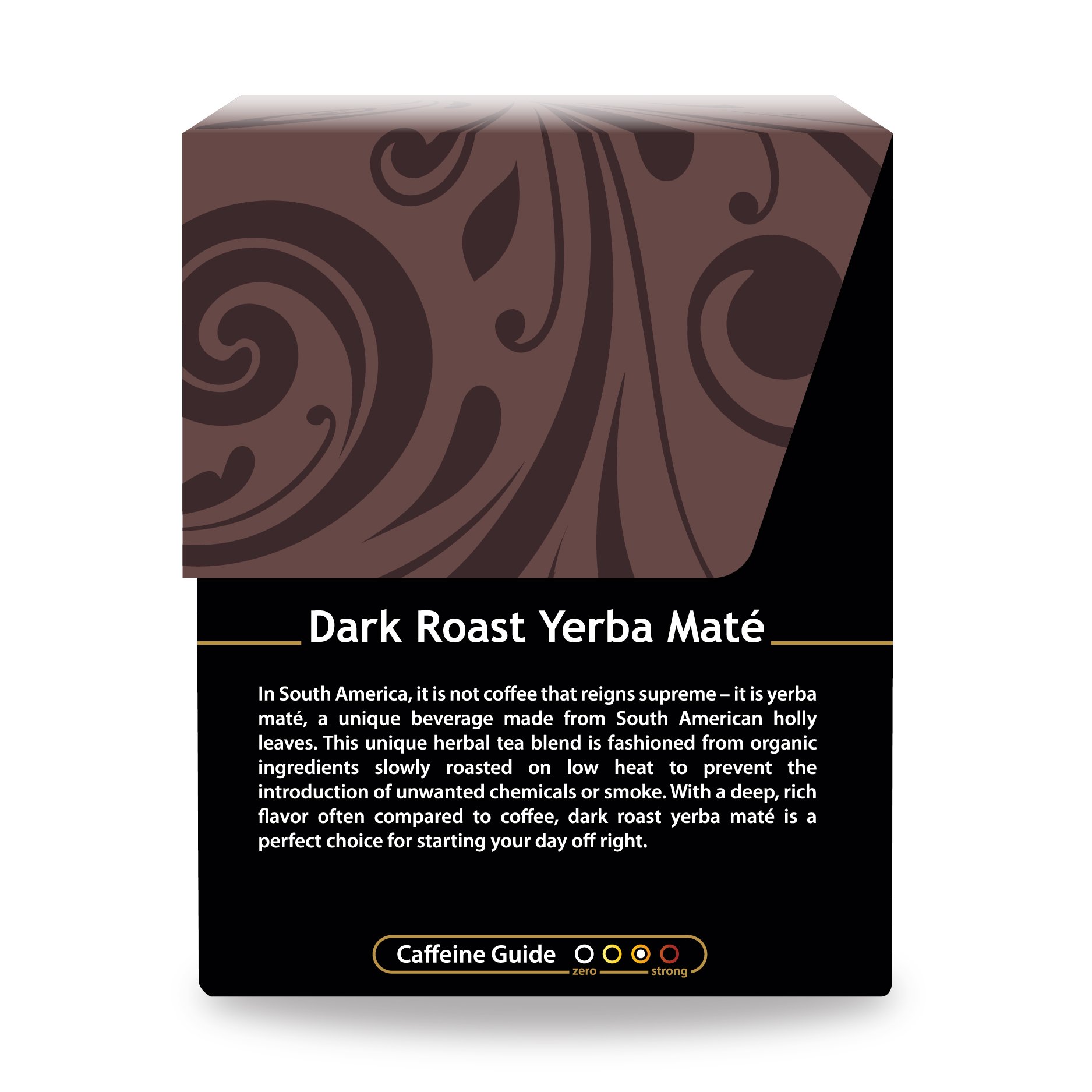 Organic Dark Roast Yerba Maté Tea - Caffeine-Free, GMO-Free, OU Kosher Certified - 18 Bleach-Free Tea Bags for Relaxation & Wellness