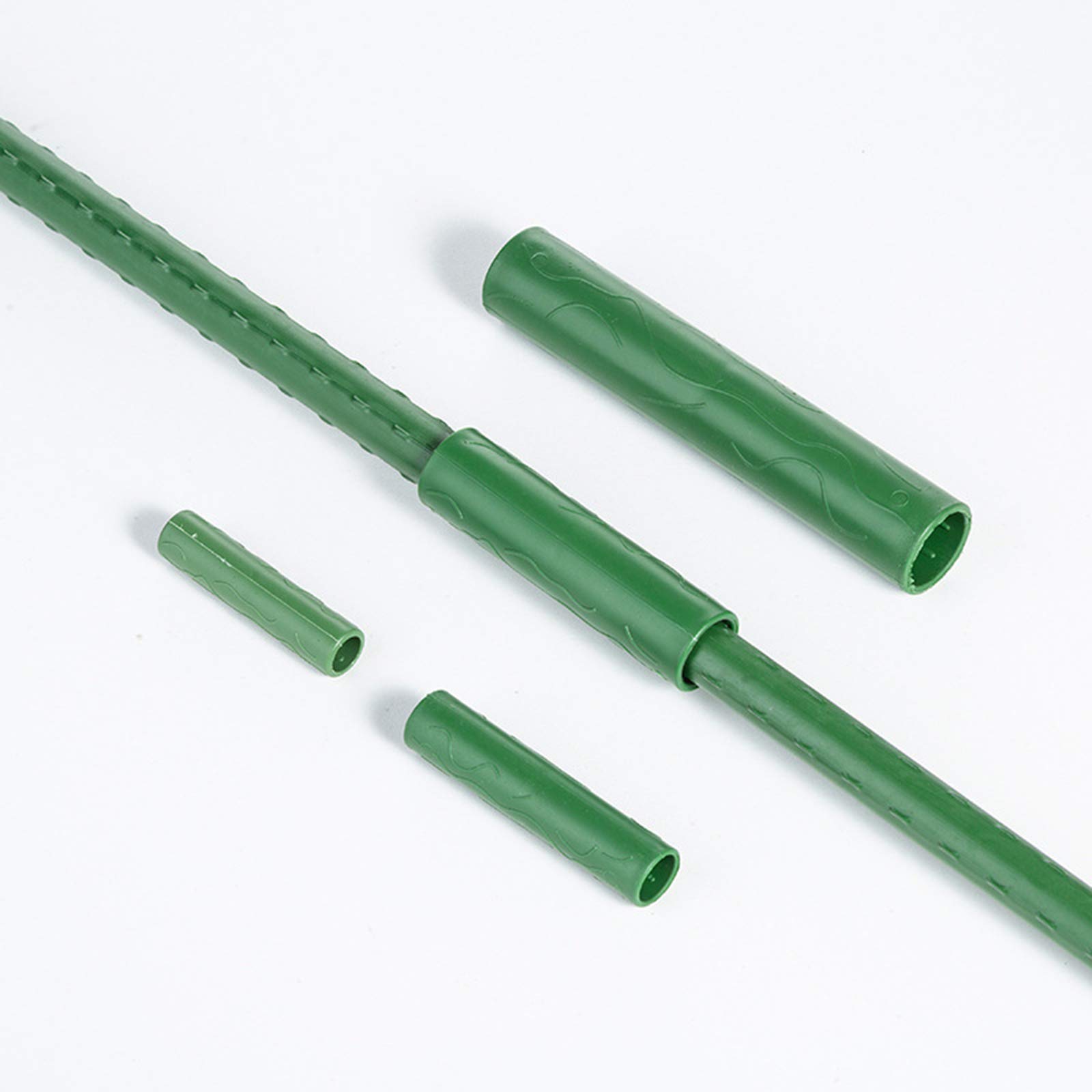 24Pcs Garden Stake Connectors - Straight Plant Support Tubes for Greenhouse, Flower & Vine Stakes - Durable Greenhouse Frame & Rattan Stake Arms Connectors - Perfect for Plant Support, Trellis & Gardening Projects