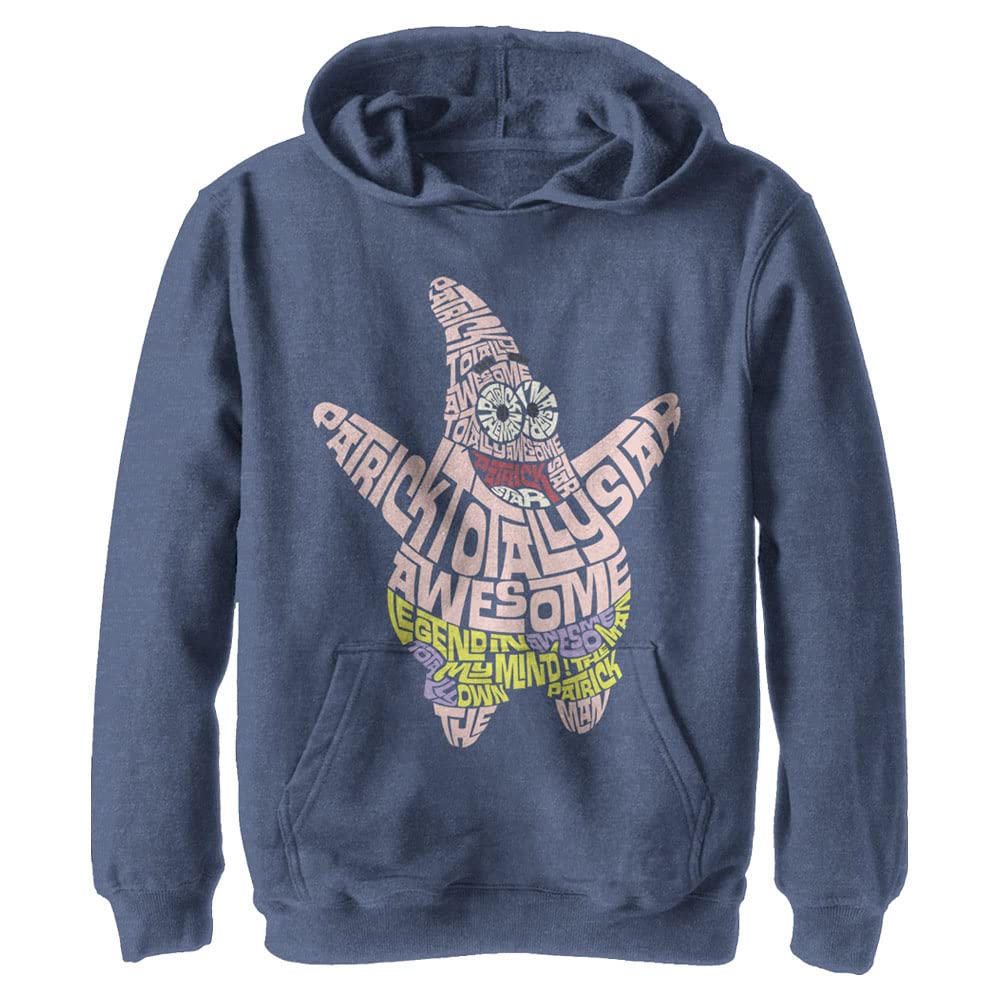 Spongebob Squarepants Patrick Star Hoodie for Kids - Nickelodeon Cartoon Character Pullover Sweatshirt | Birthday Gift, School Wear, Family Outing, Cosplay Costume