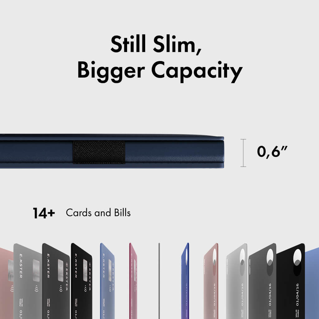 Ekster Pro RFID Blocking Wallet - Slim Minimalist Front Pocket Wallet for Men with Money Clip & Card Holder - Perfect for Travel, Business & Everyday Use