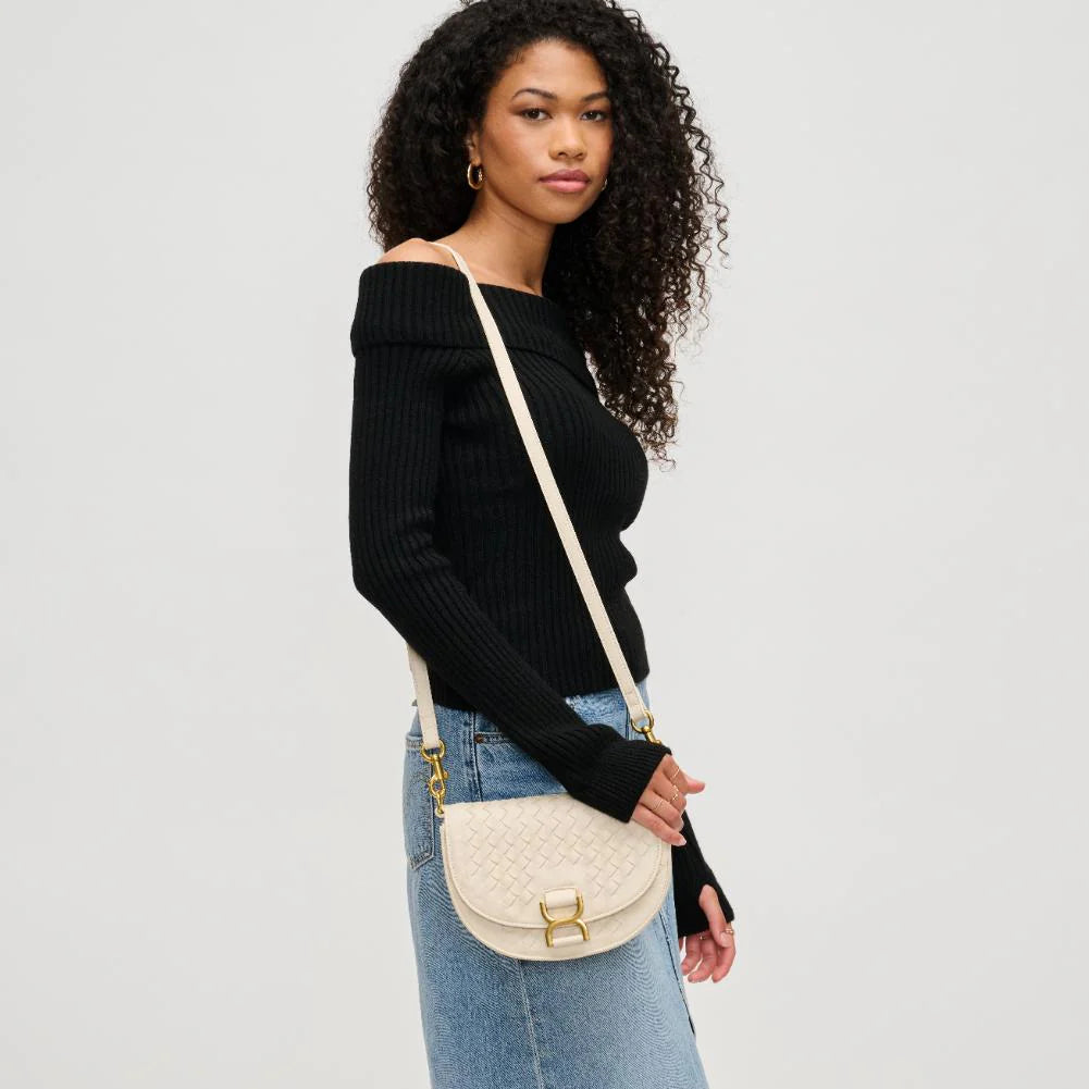 Alise Vegan Leather Crossbody Bag - Stylish & Eco-Friendly Oatmilk Color Purse for Women | Perfect for Work, Travel & Everyday Use