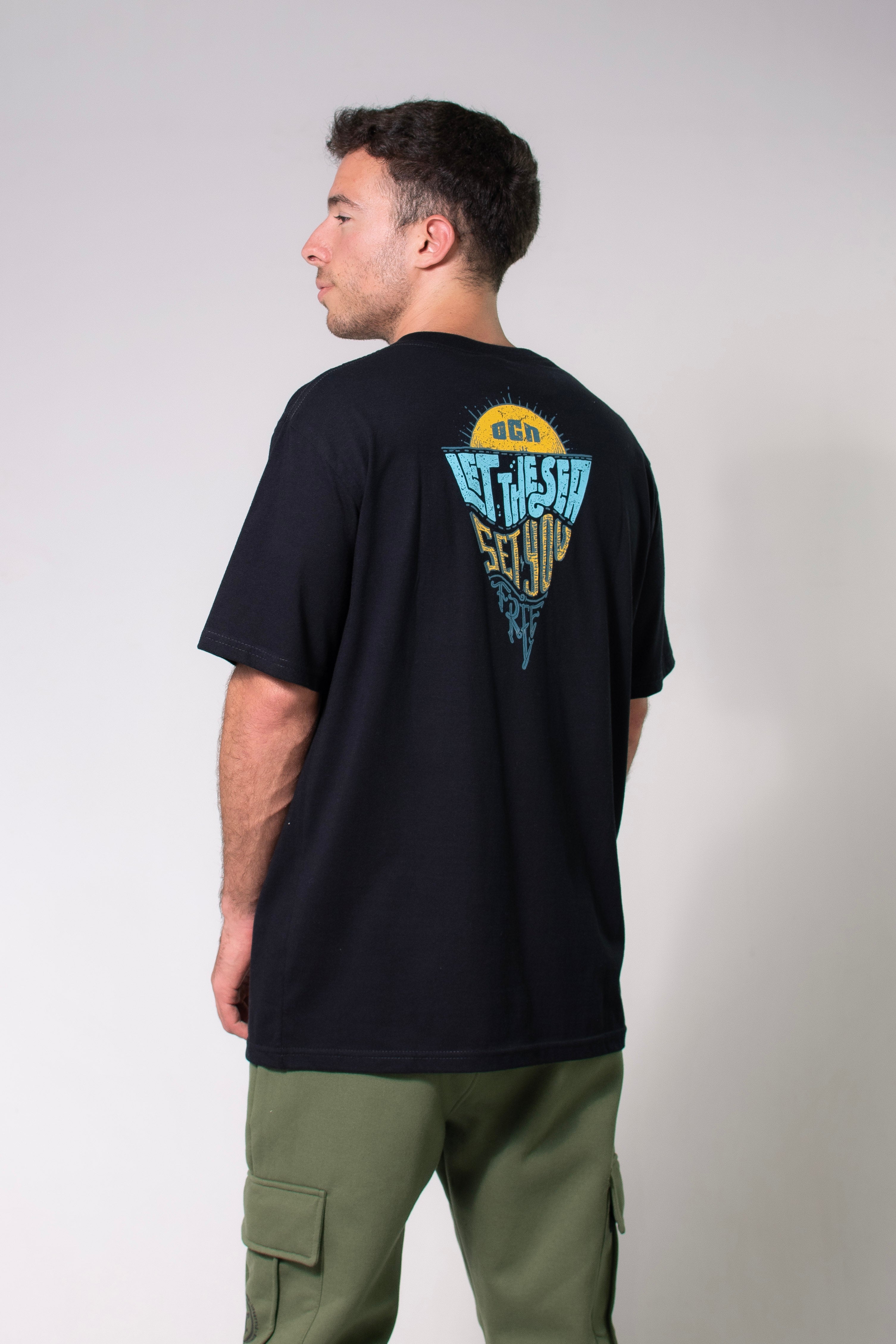 Premium Ocn Rmc H Black T-Shirt 008 - Soft Cotton Men's Tee for Casual Wear & Everyday Comfort