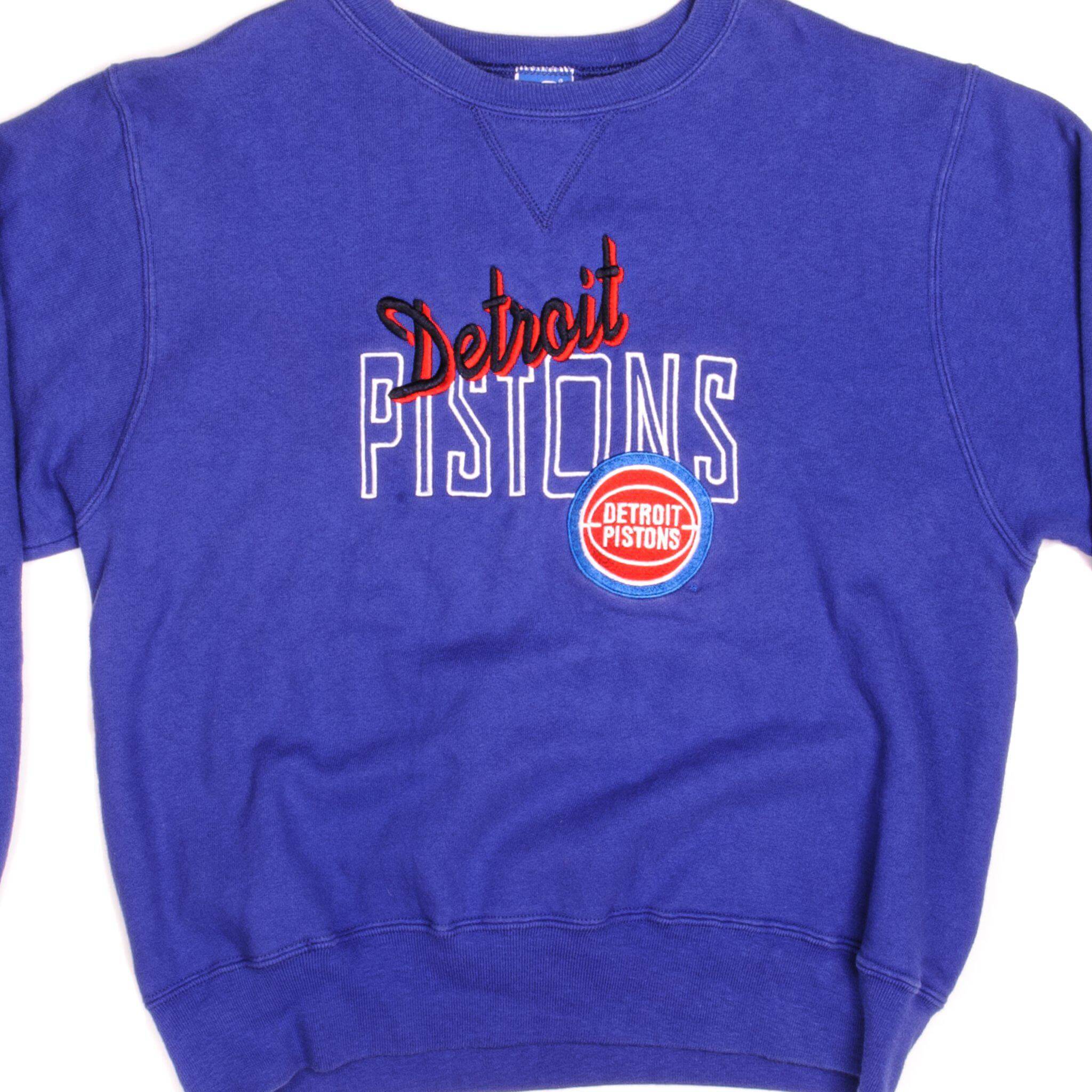 Vintage Champion NBA Detroit Pistons Sweatshirt 1981-1990s Large Size Made in USA - Retro Basketball Fan Gift & Casual Streetwear