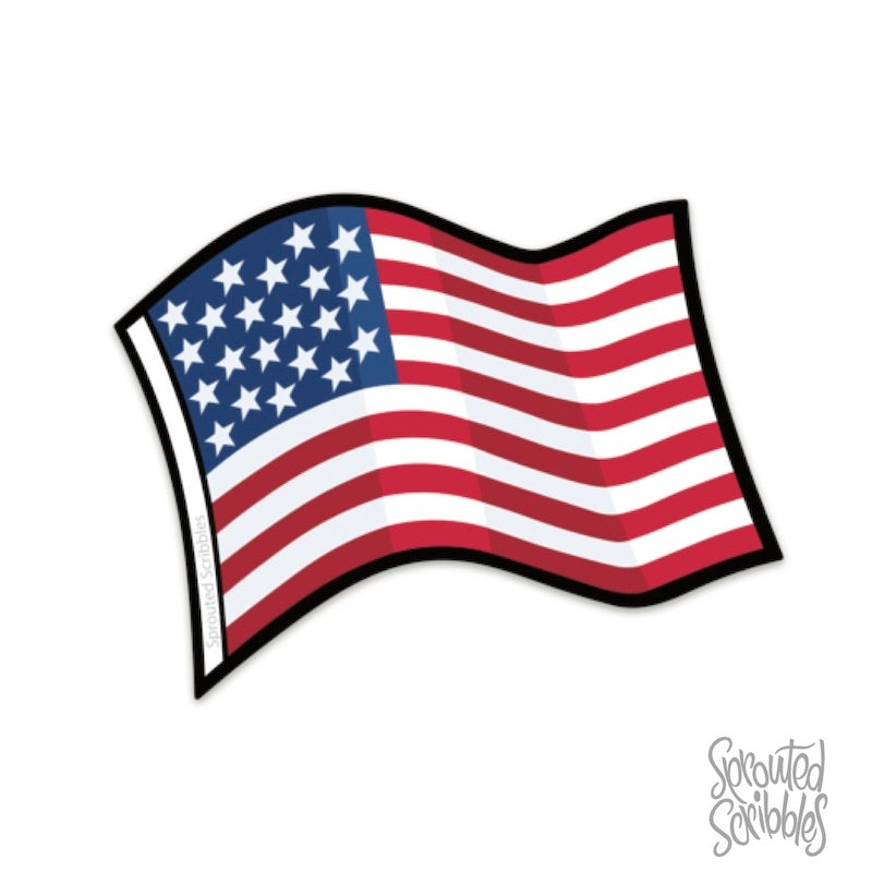 American Flag Freedom Sticker - Patriotic Decal for Cars, Laptops & Windows | USA Pride Vinyl Sticker for Home, Office & Outdoor Use